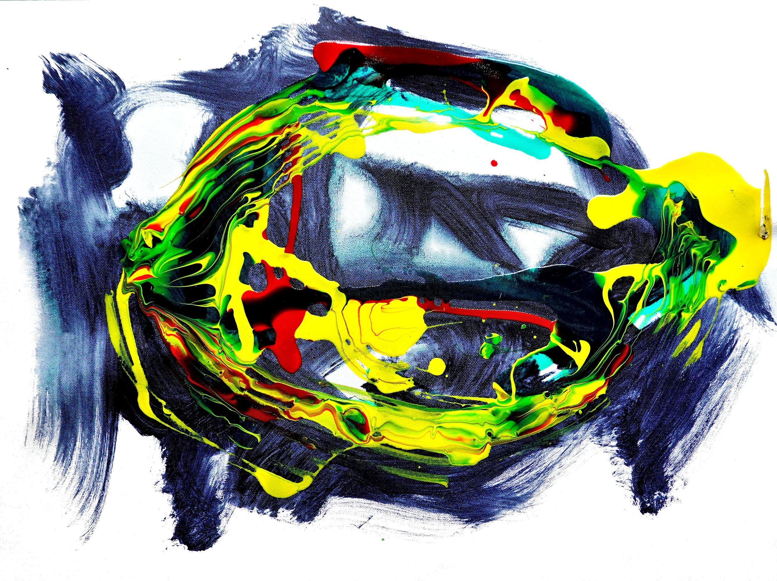 Abstract Painting di Newel Hunter - Una teoria dell'evoluzione, Pittura, Acrilico su tela