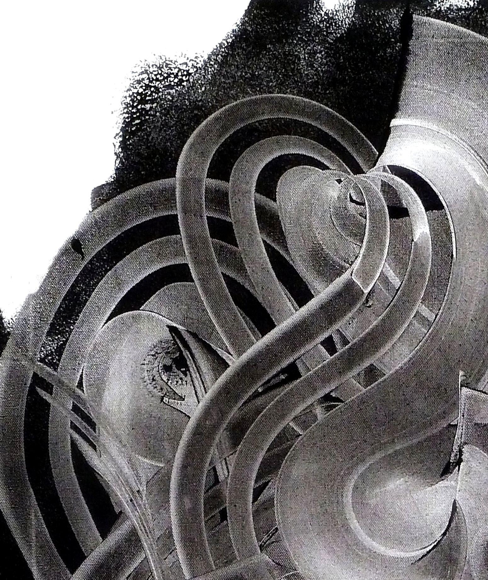 Lungo le linee, Pittura, Acrilico su tela - Painting di Newel Hunter