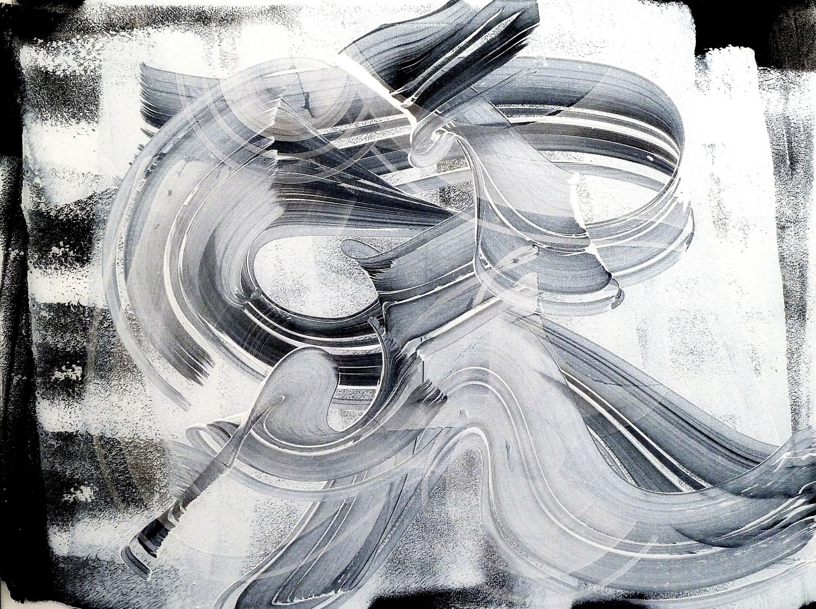 Newel Hunter Abstract Painting – All That Boogie-Woogie, Gemälde, Acryl auf Leinwand