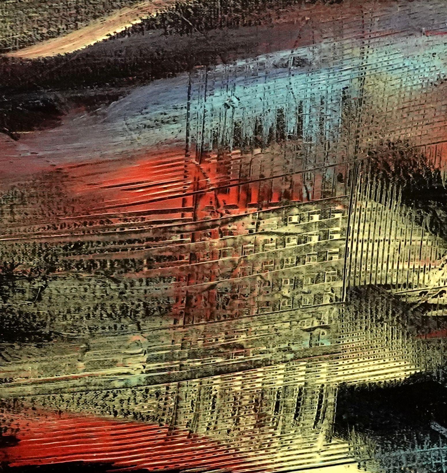 Tempo da soli, Pittura, Acrilico su tela - Painting Astratto di Newel Hunter