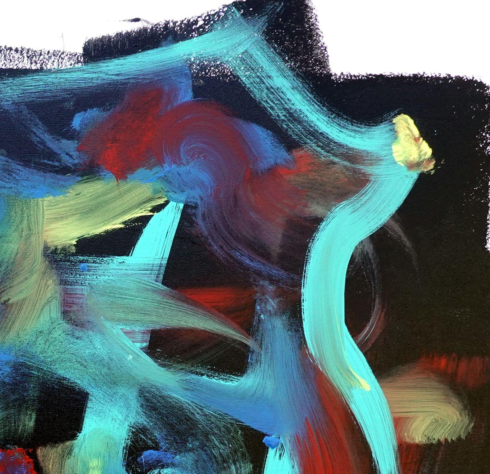 Arounder, Pittura, Acrilico su tela - Painting di Newel Hunter