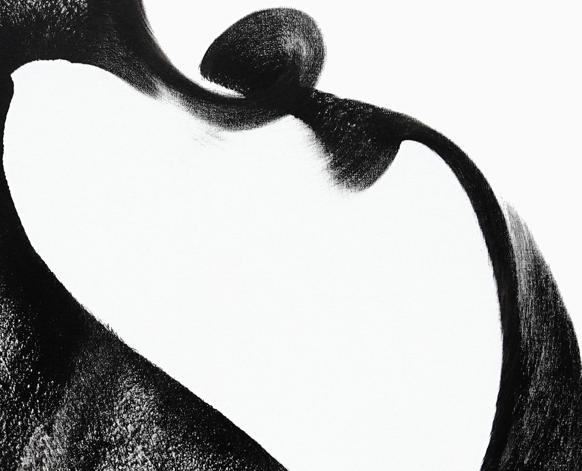 Black TIE, Pittura, Acrilico su tela - Painting Astratto di Newel Hunter
