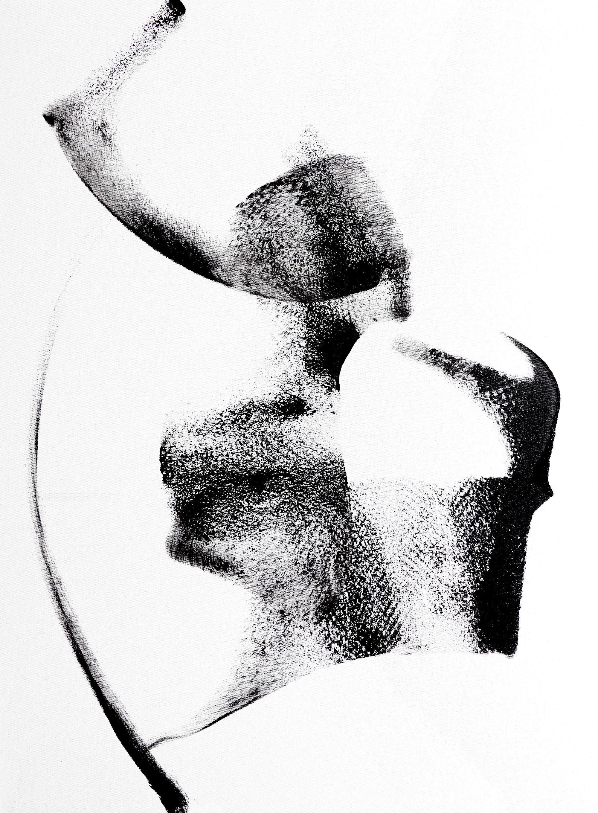 Abstract Painting Newel Hunter - Peinture - Faith aveugle, acrylique sur toile