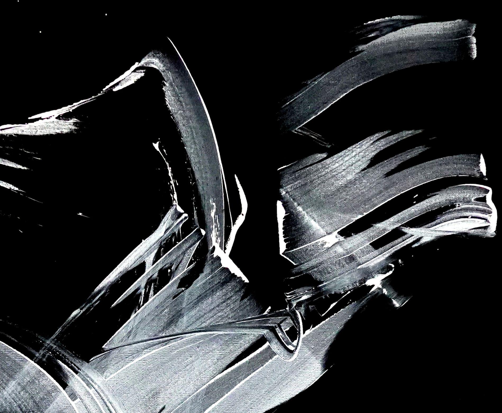 Bouncing Back, Pittura, Acrilico su tela - Painting Astratto di Newel Hunter