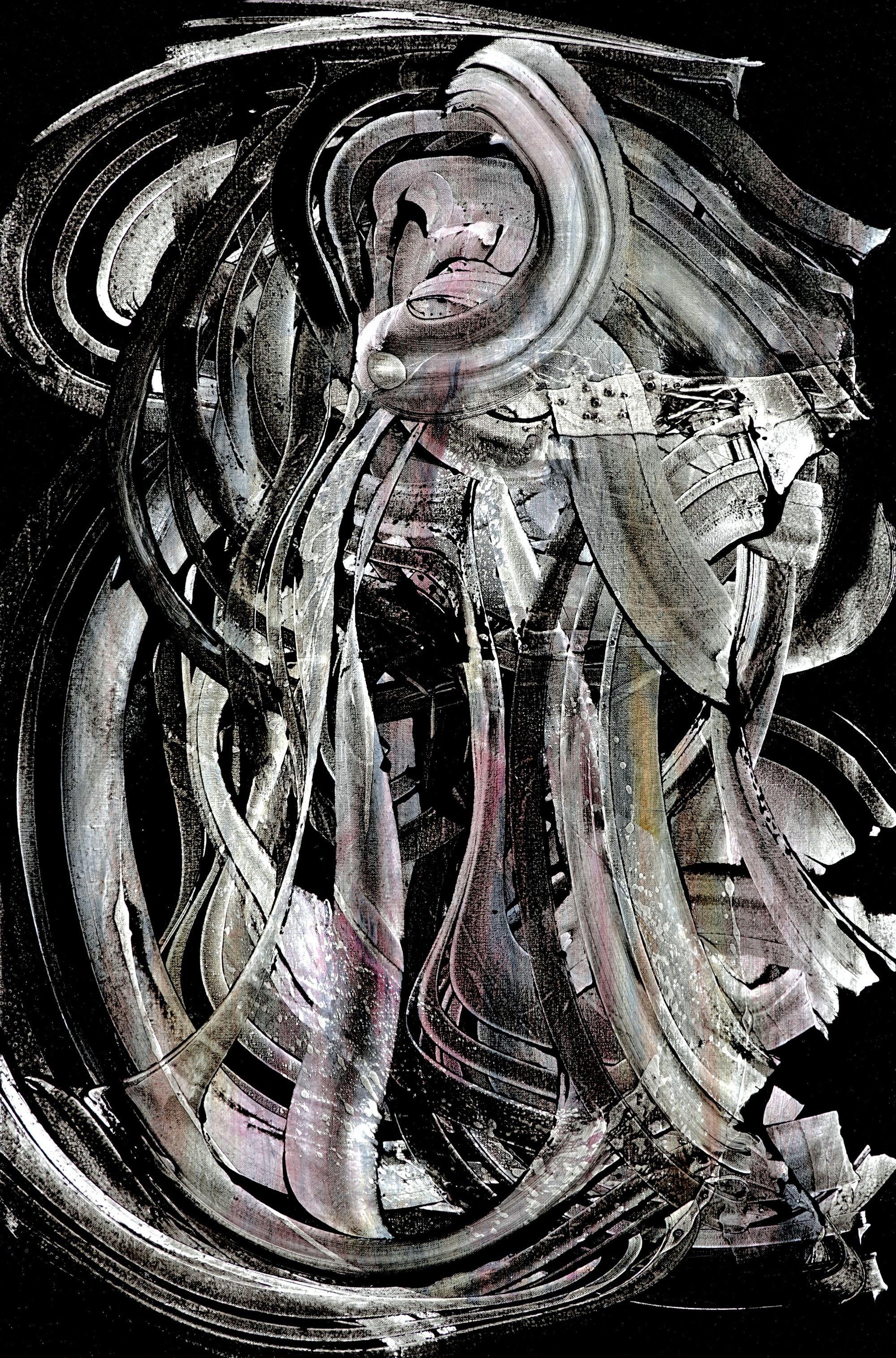 Abstract Painting di Newel Hunter - Controllo delle valvole, Pittura, Acrilico su tela