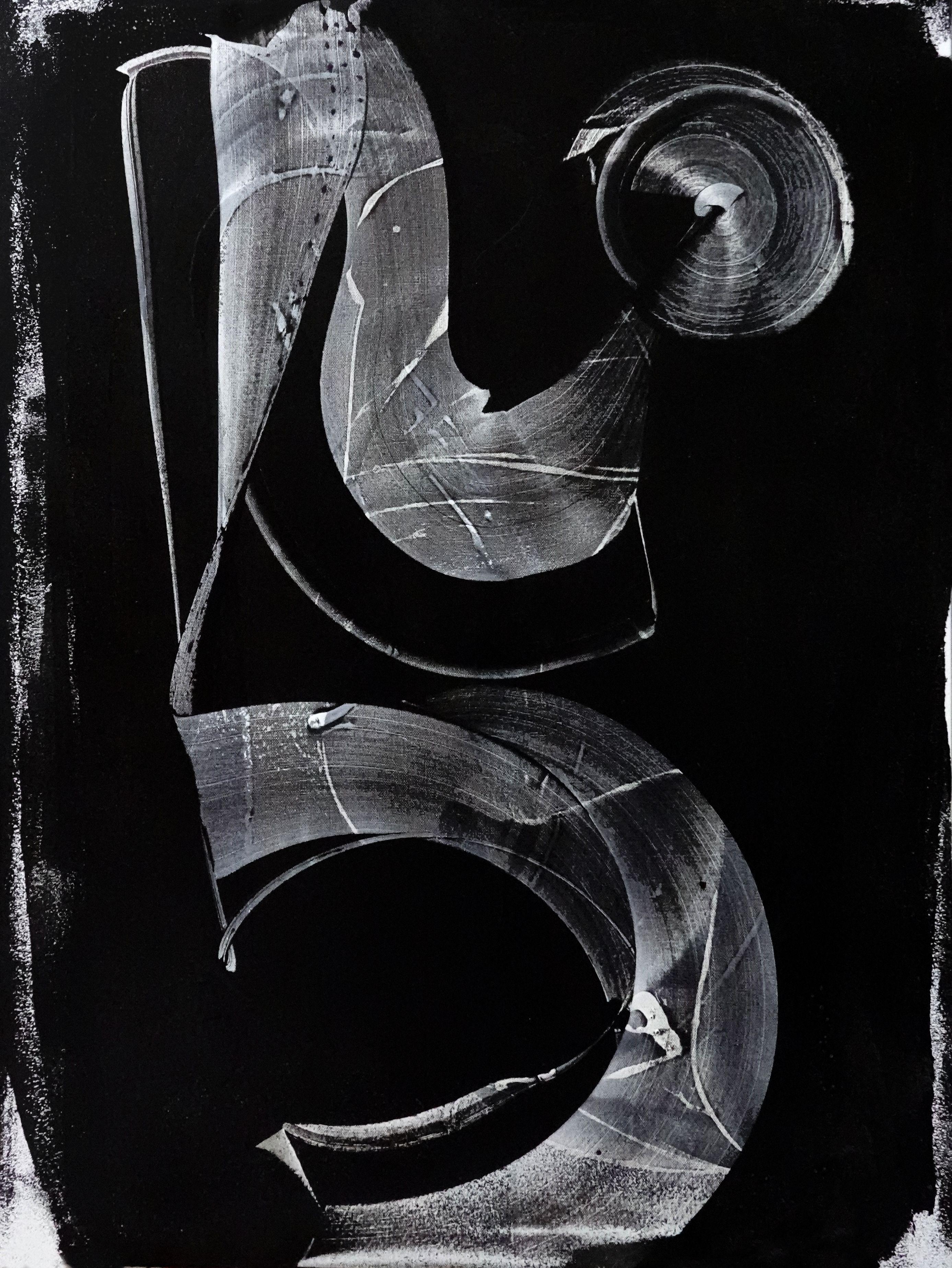 Contrapeso, Pintura, Acrílico sobre lienzo - Painting de Newel Hunter