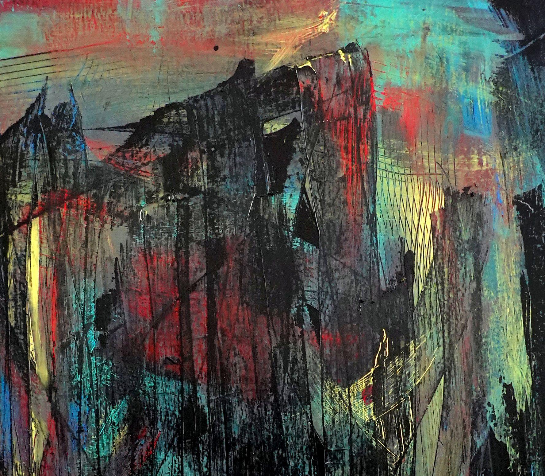 Crossing Over, Pittura, Acrilico su tela - Painting di Newel Hunter