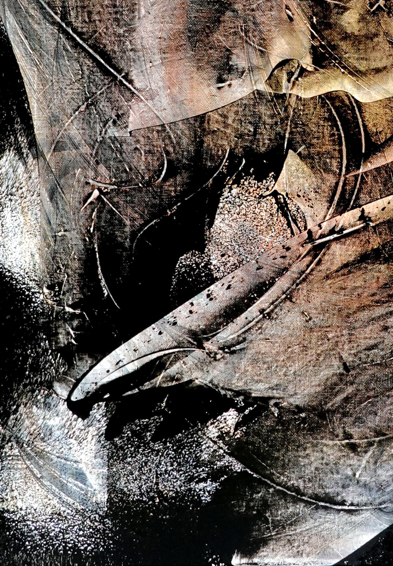 Crusader, Pittura, Acrilico su tela - Painting Astratto di Newel Hunter