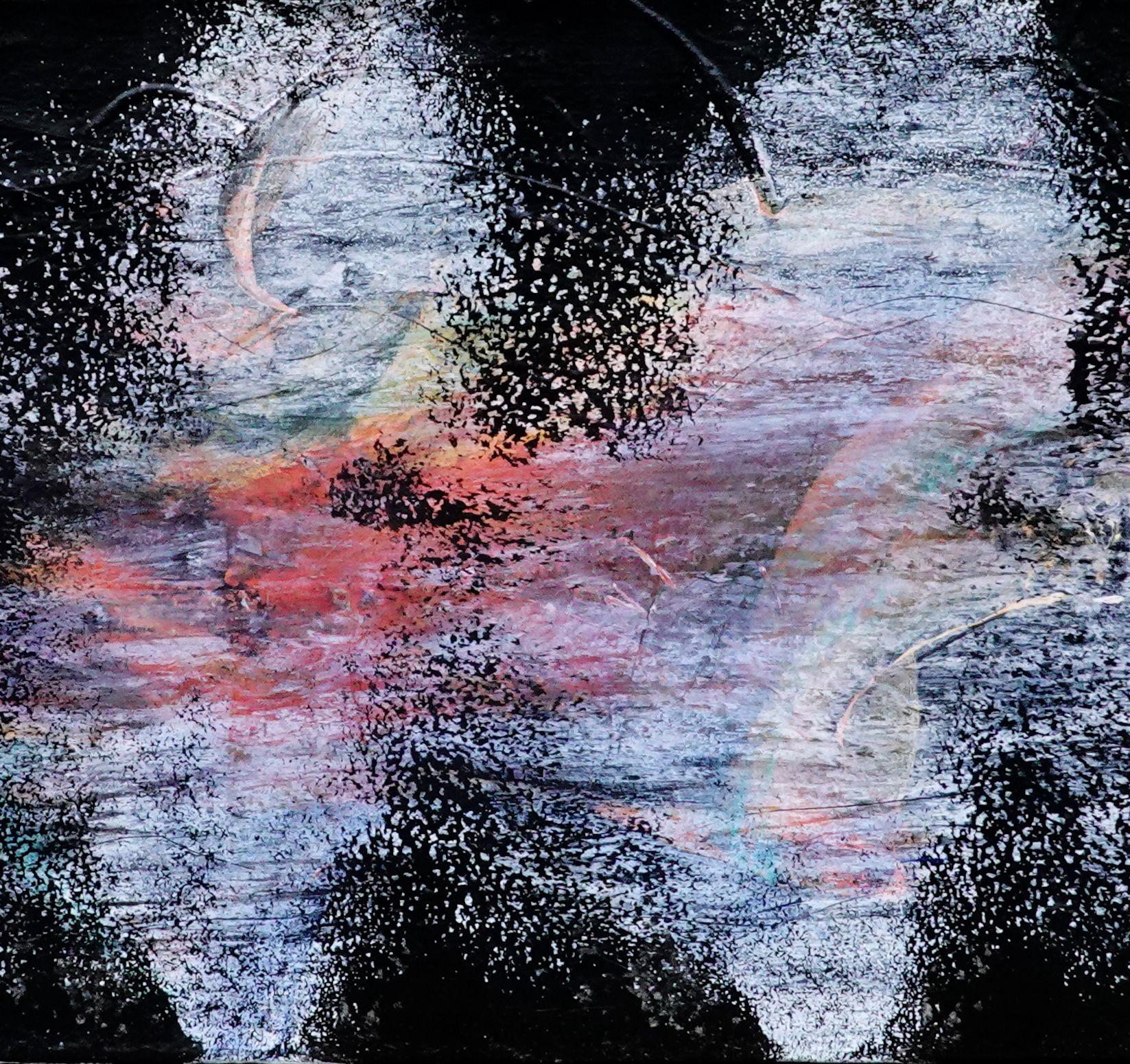 Puerta a Puerta, Pintura, Acrílico sobre lienzo - Painting Abstracto de Newel Hunter