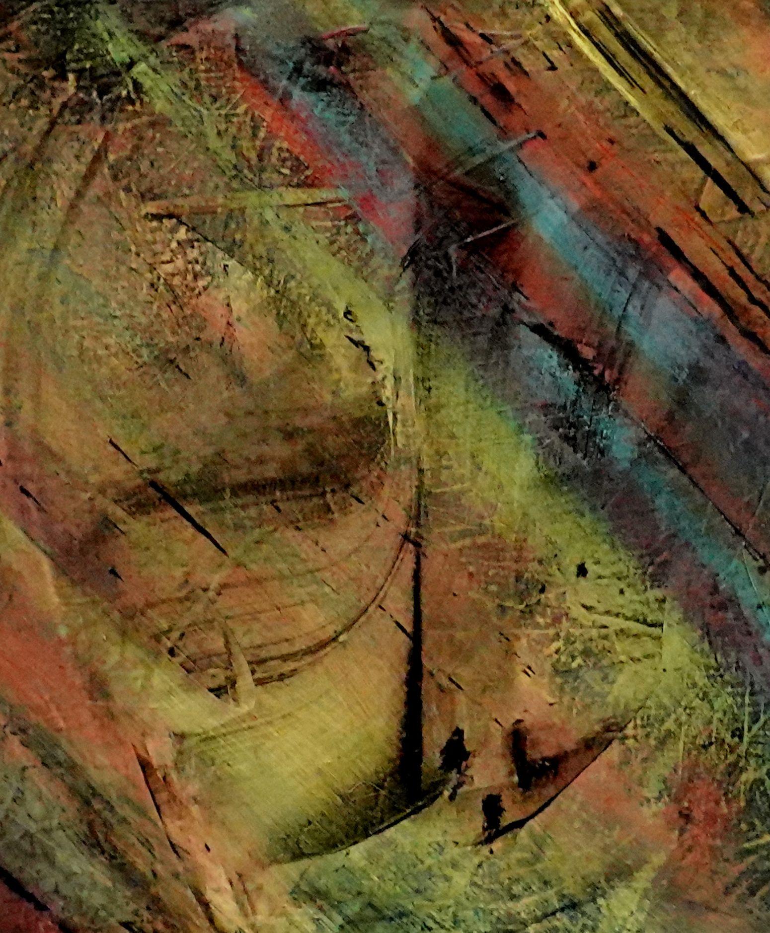 Sognare nelle sfumature di colore, Pittura, Acrilico su tela - Painting di Newel Hunter