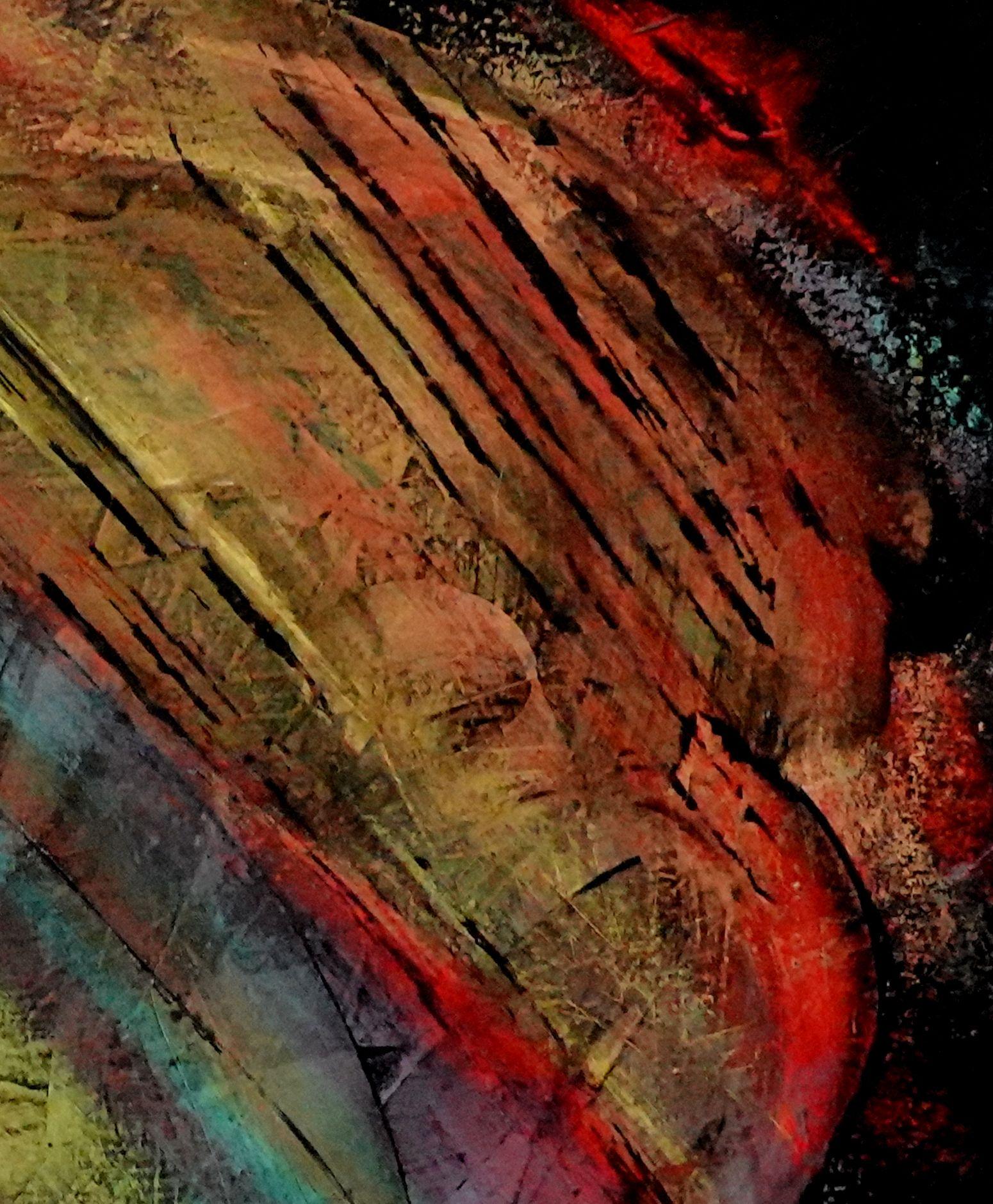 Sognare nelle sfumature di colore, Pittura, Acrilico su tela - Painting Astratto di Newel Hunter