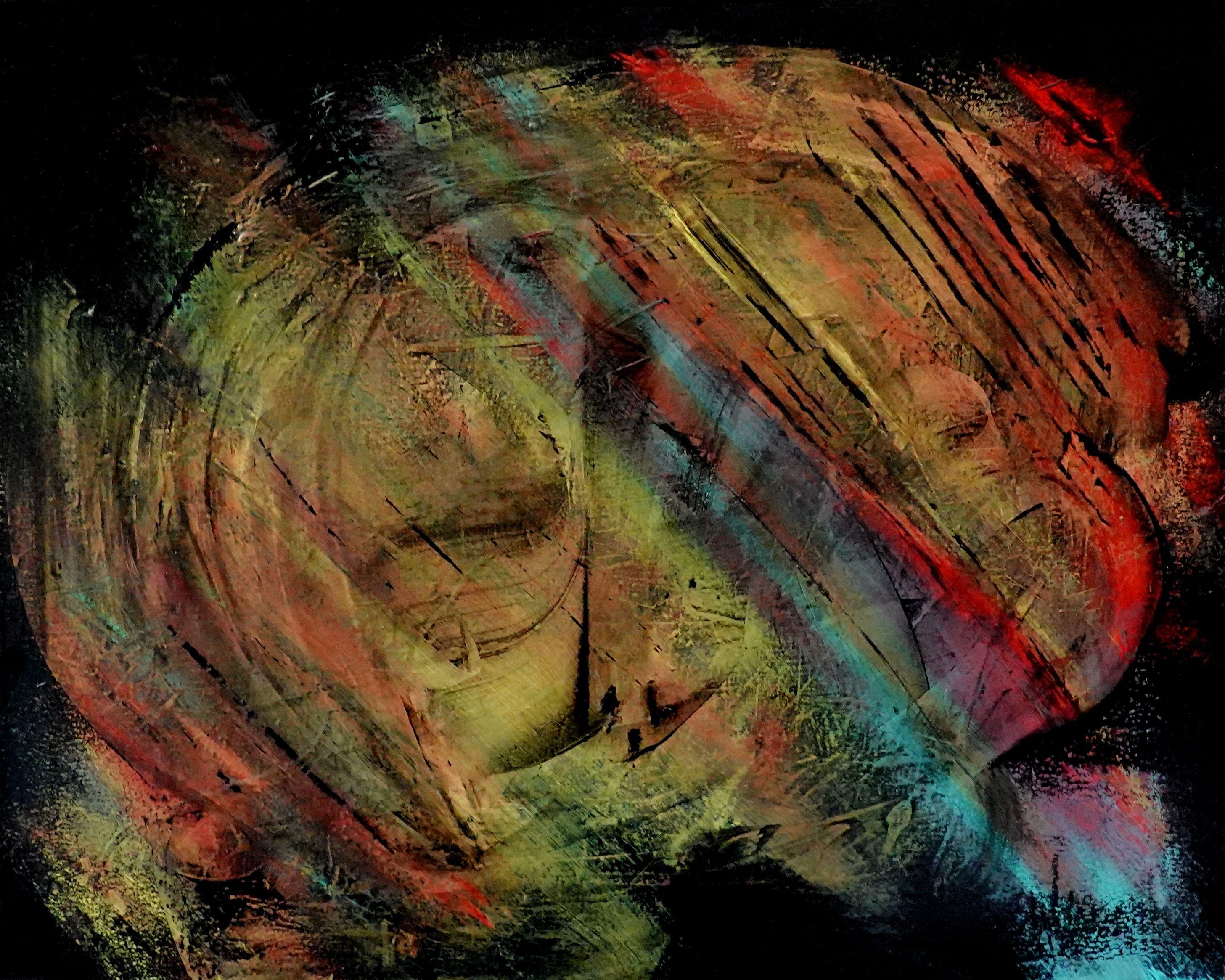 Abstract Painting di Newel Hunter - Sognare nelle sfumature di colore, Pittura, Acrilico su tela