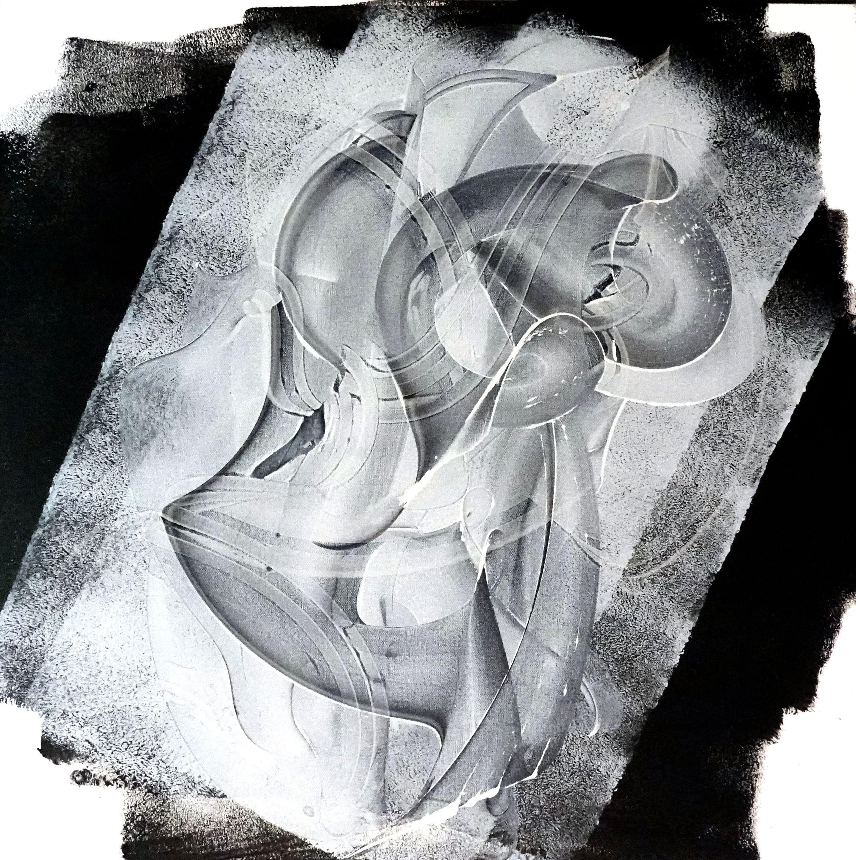 Abstract Painting di Newel Hunter - Estasi, Pittura, Acrilico su tela