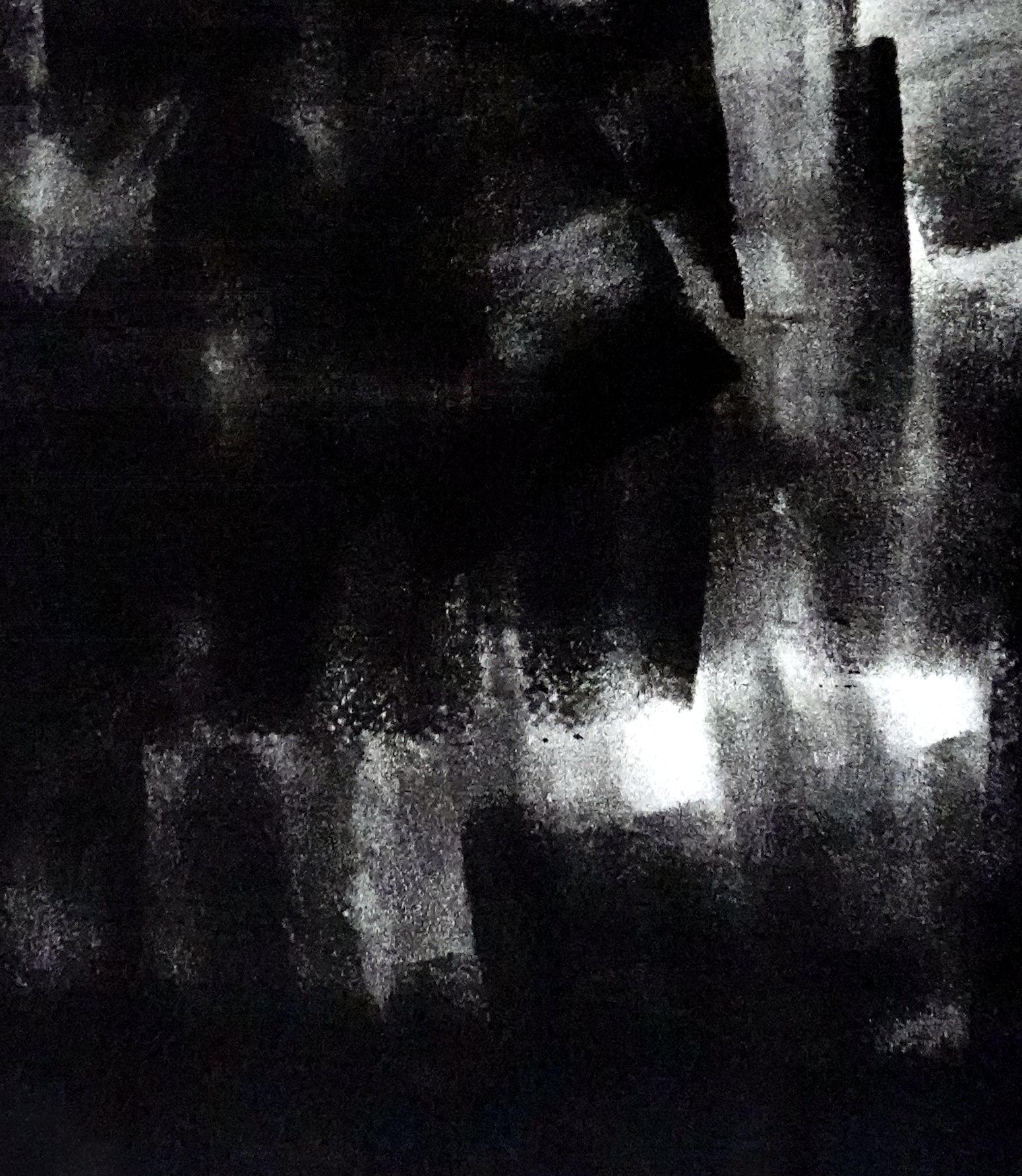 Uscita, Pittura, Acrilico su tela - Painting Astratto di Newel Hunter