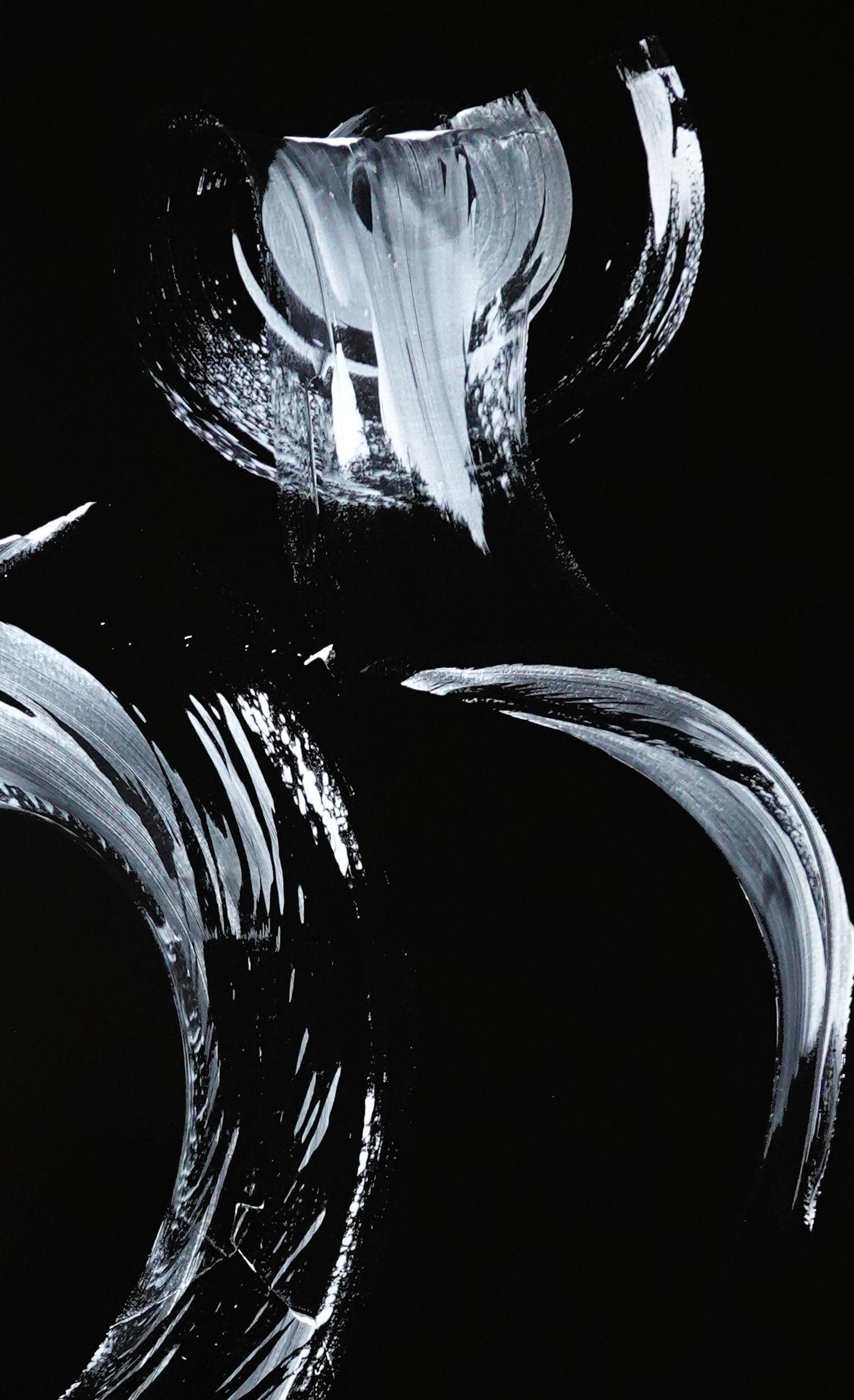 Cadere dolcemente, Pittura, Acrilico su tela - Painting Astratto di Newel Hunter
