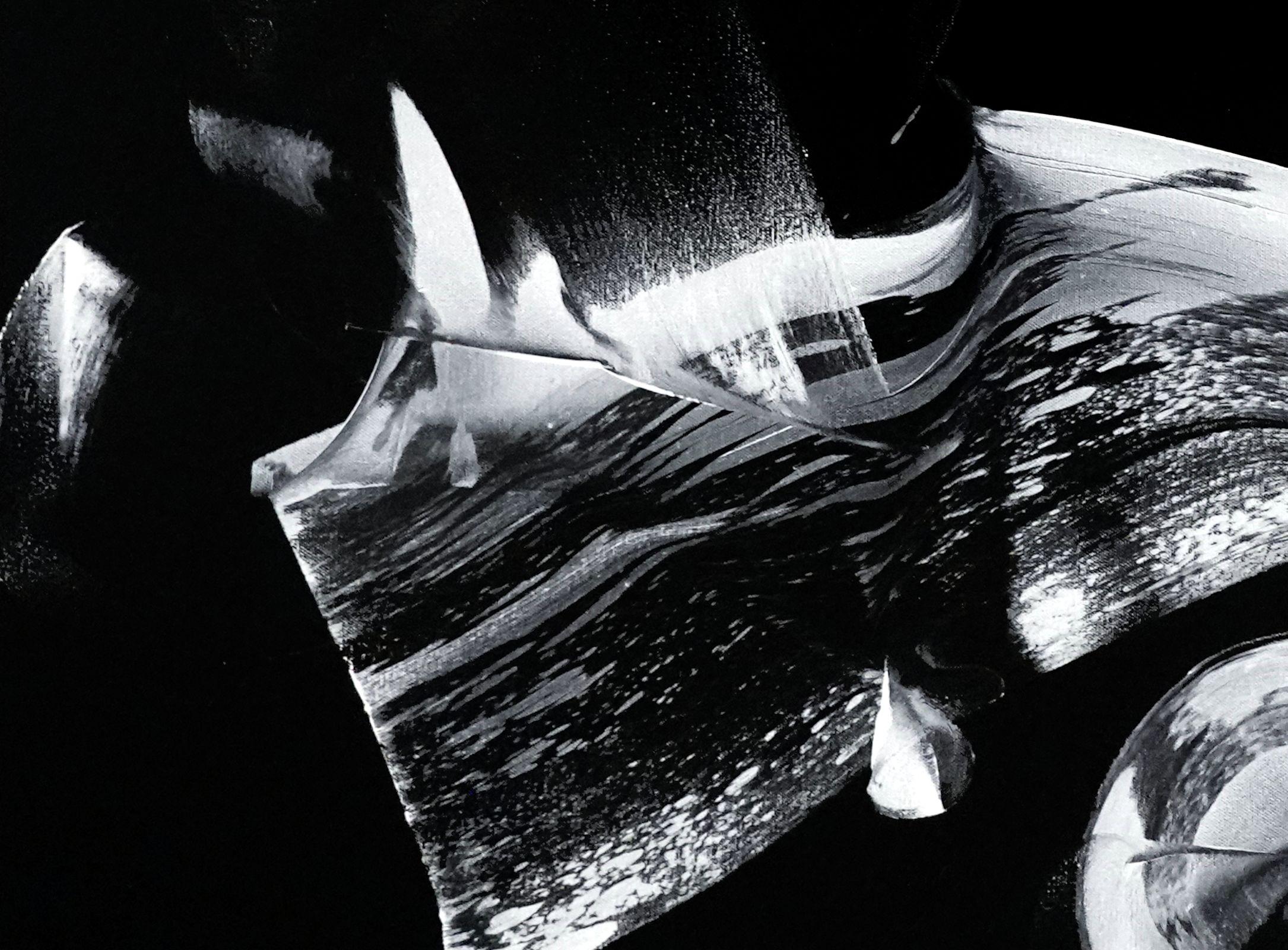 Fast Forward, Pittura, Acrilico su tela - Painting Astratto di Newel Hunter