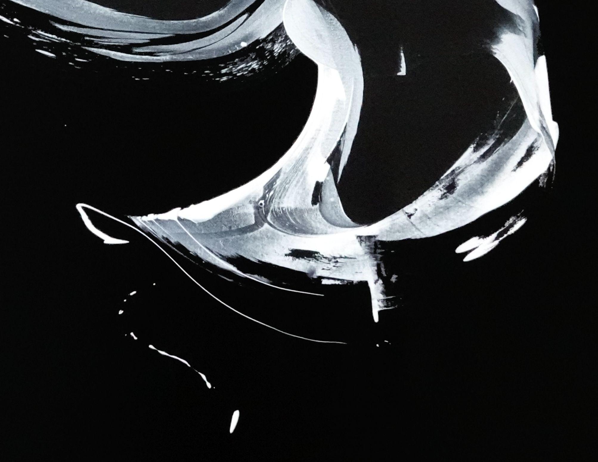 Fast Times, Gemälde, Acryl auf Leinwand (Schwarz), Abstract Painting, von Newel Hunter