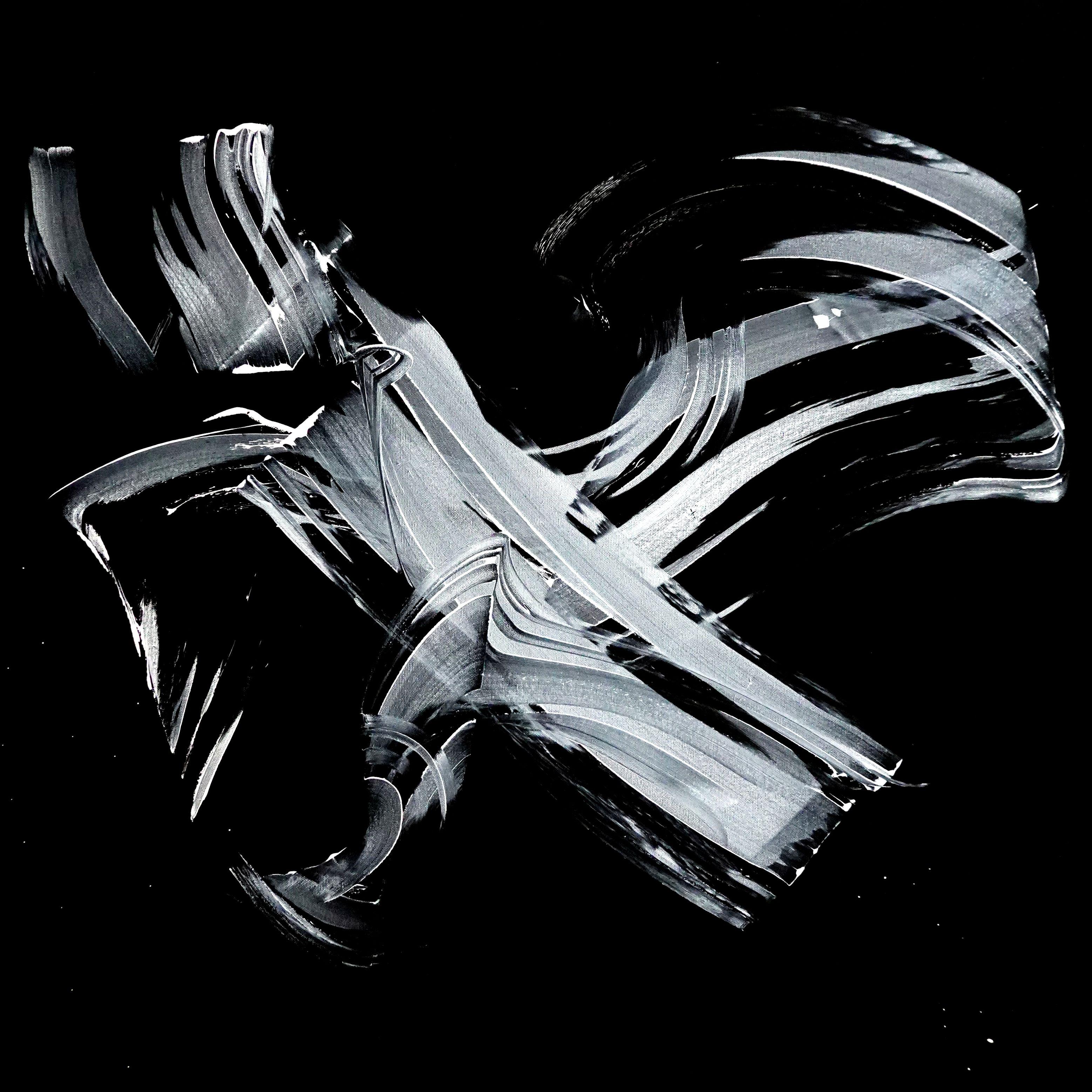 Abstract Painting di Newel Hunter - Fast Track 2, Pittura, Acrilico su tela