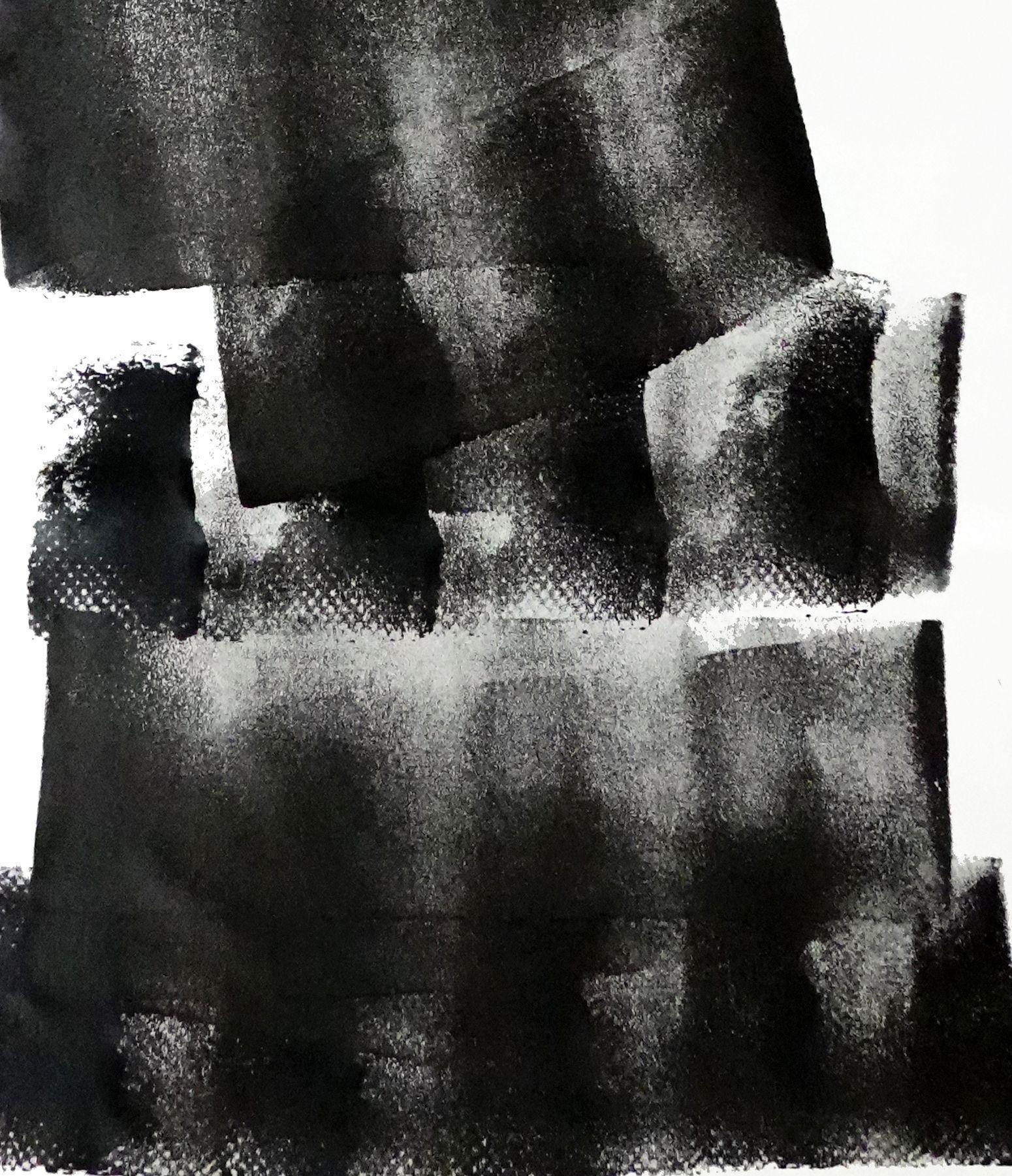 Film Noir, Pittura, Acrilico su tela - Painting Astratto di Newel Hunter