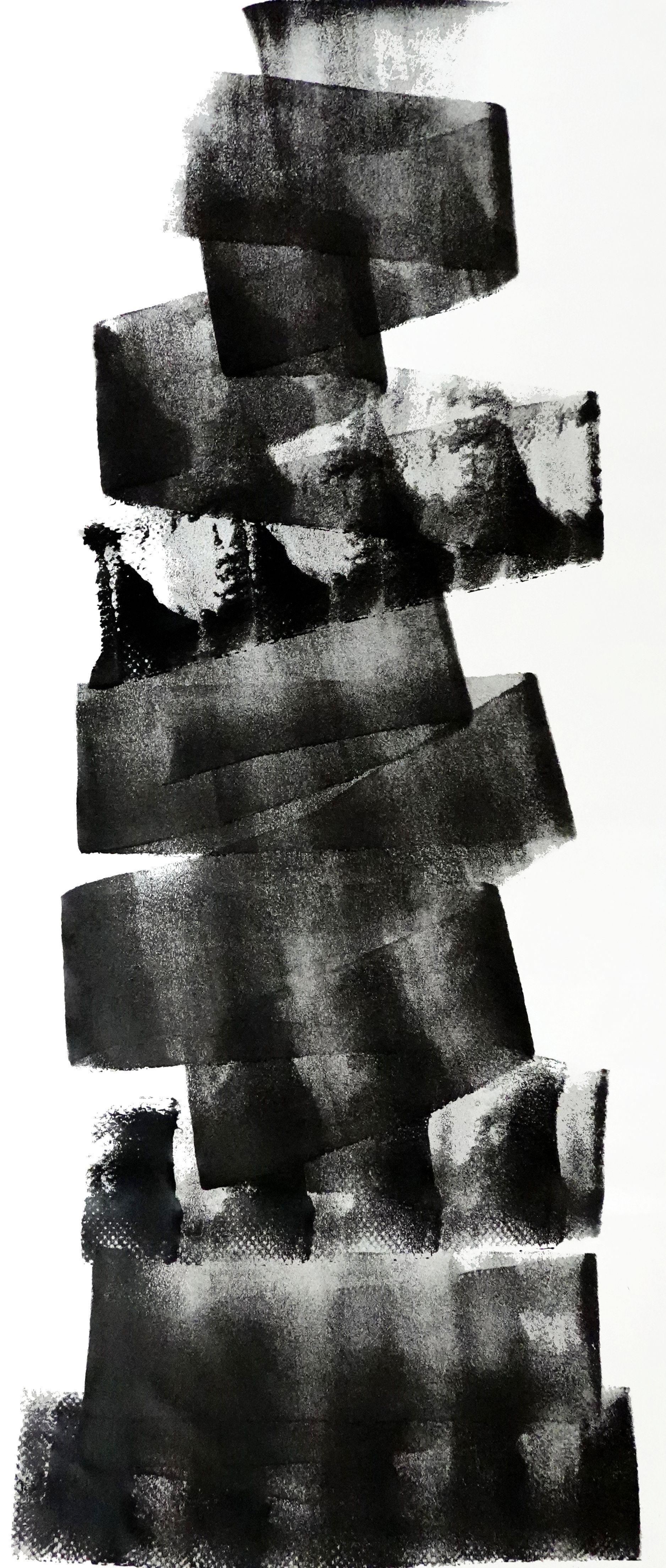 Abstract Painting di Newel Hunter - Film Noir, Pittura, Acrilico su tela