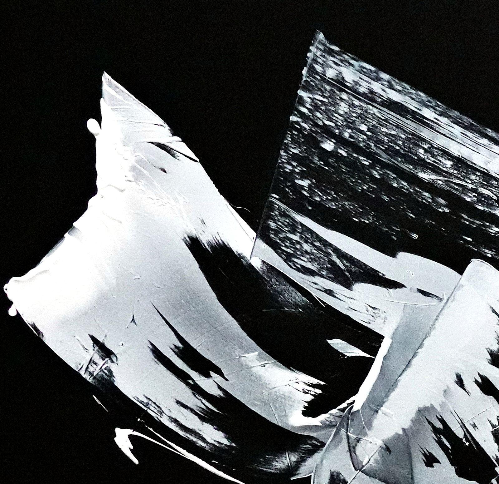 Huyendo de la escena, Pintura, Acrílico sobre lienzo - Painting de Newel Hunter
