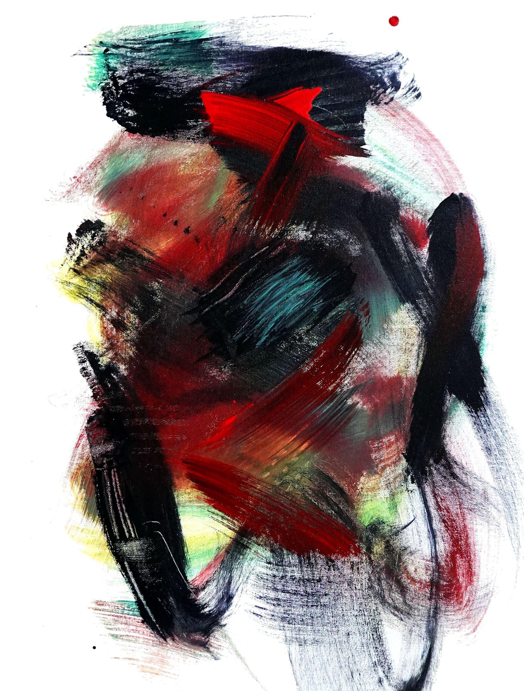 Abstract Painting di Newel Hunter - Volo, Pittura, Acrilico su tela