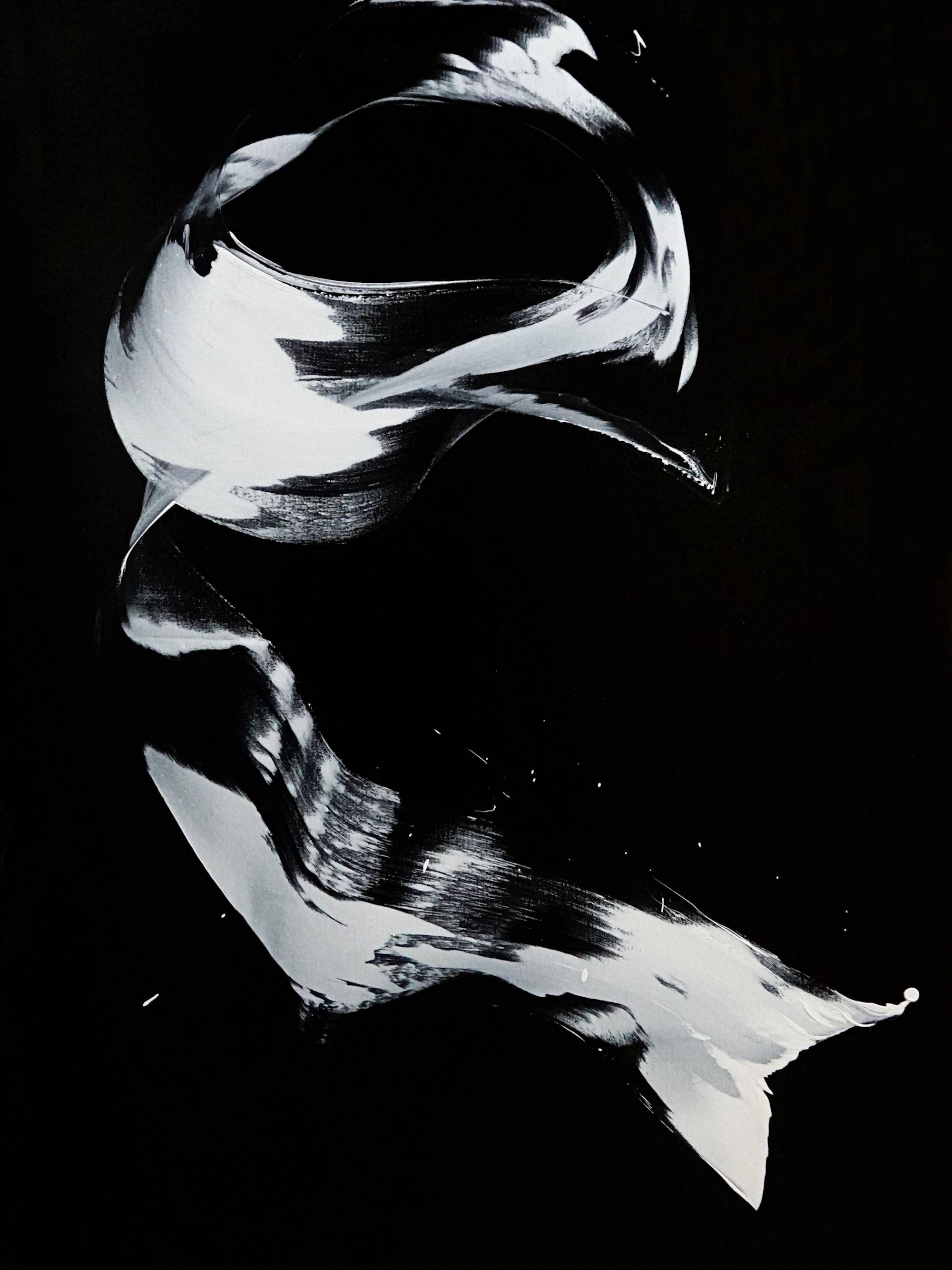 Abstract Painting di Newel Hunter - Volantino, Pittura, Acrilico su tela