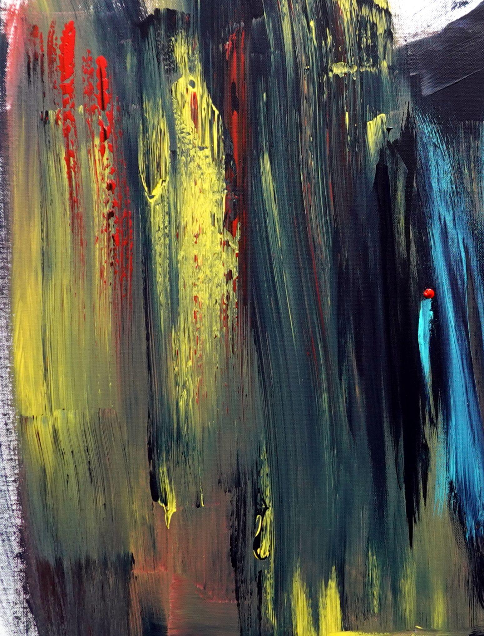 Full House, Pittura, Acrilico su tela - Painting Astratto di Newel Hunter