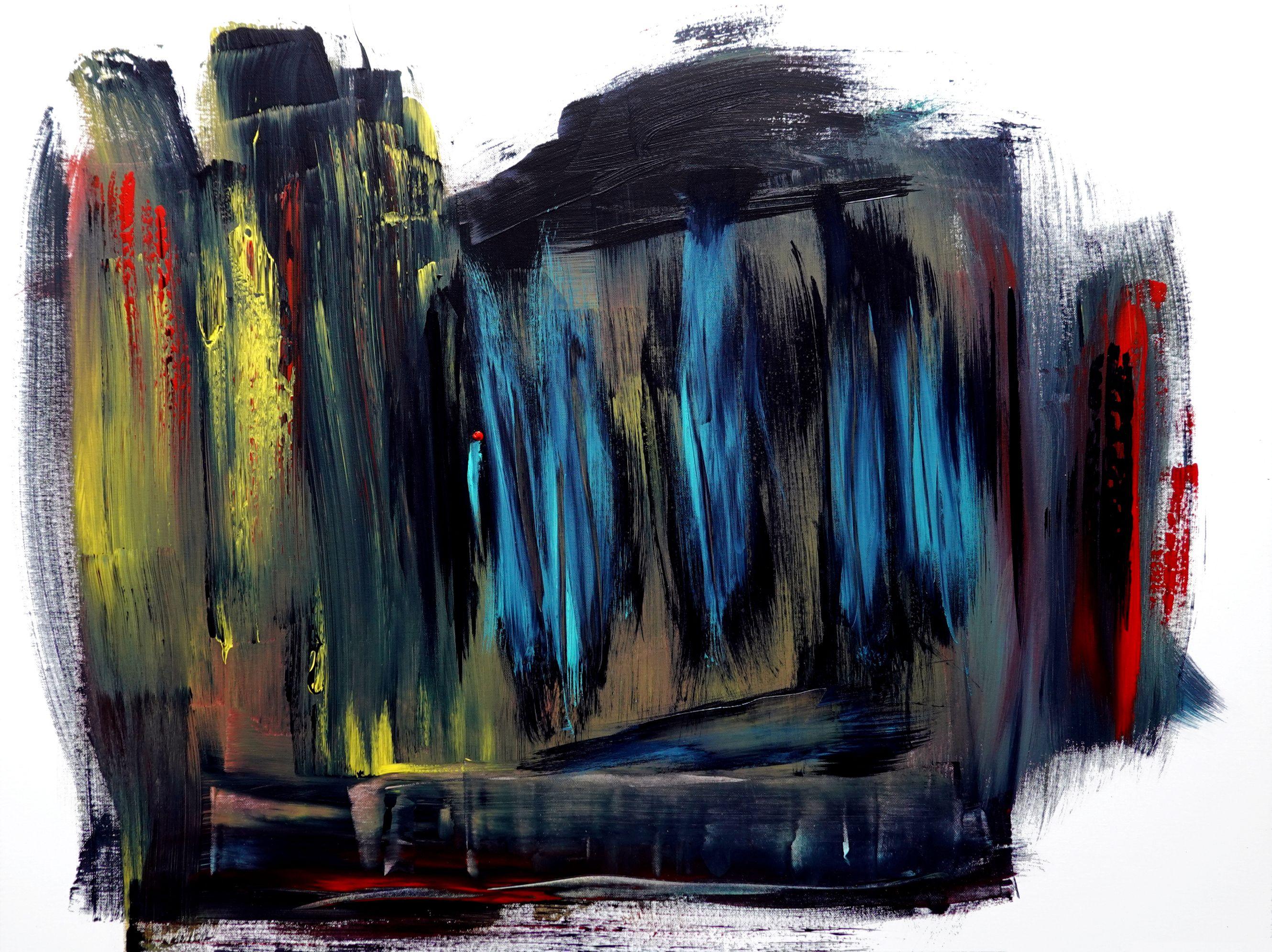 Abstract Painting di Newel Hunter - Full House, Pittura, Acrilico su tela