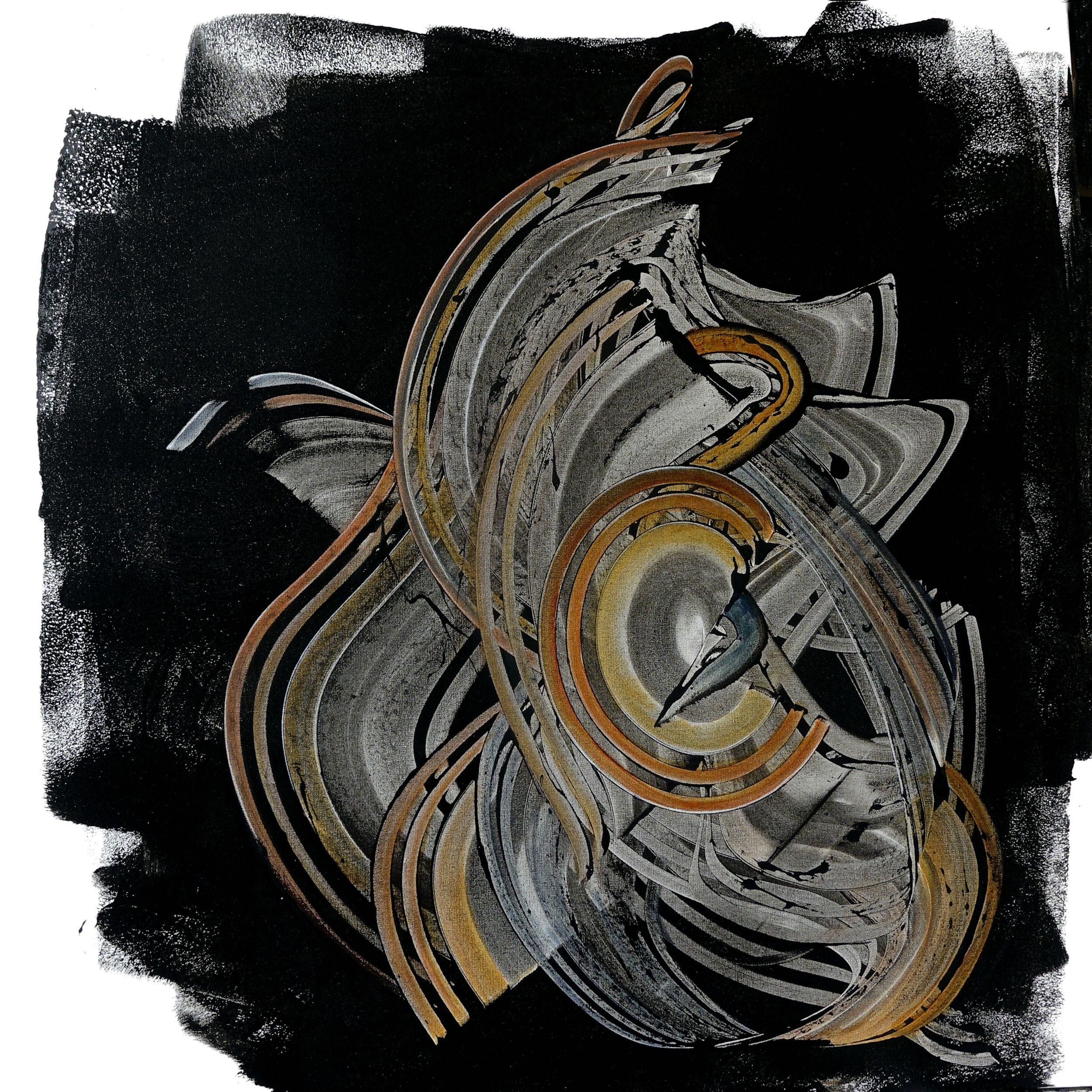 Abstract Painting di Newel Hunter - Good Humor, Pittura, Acrilico su tela