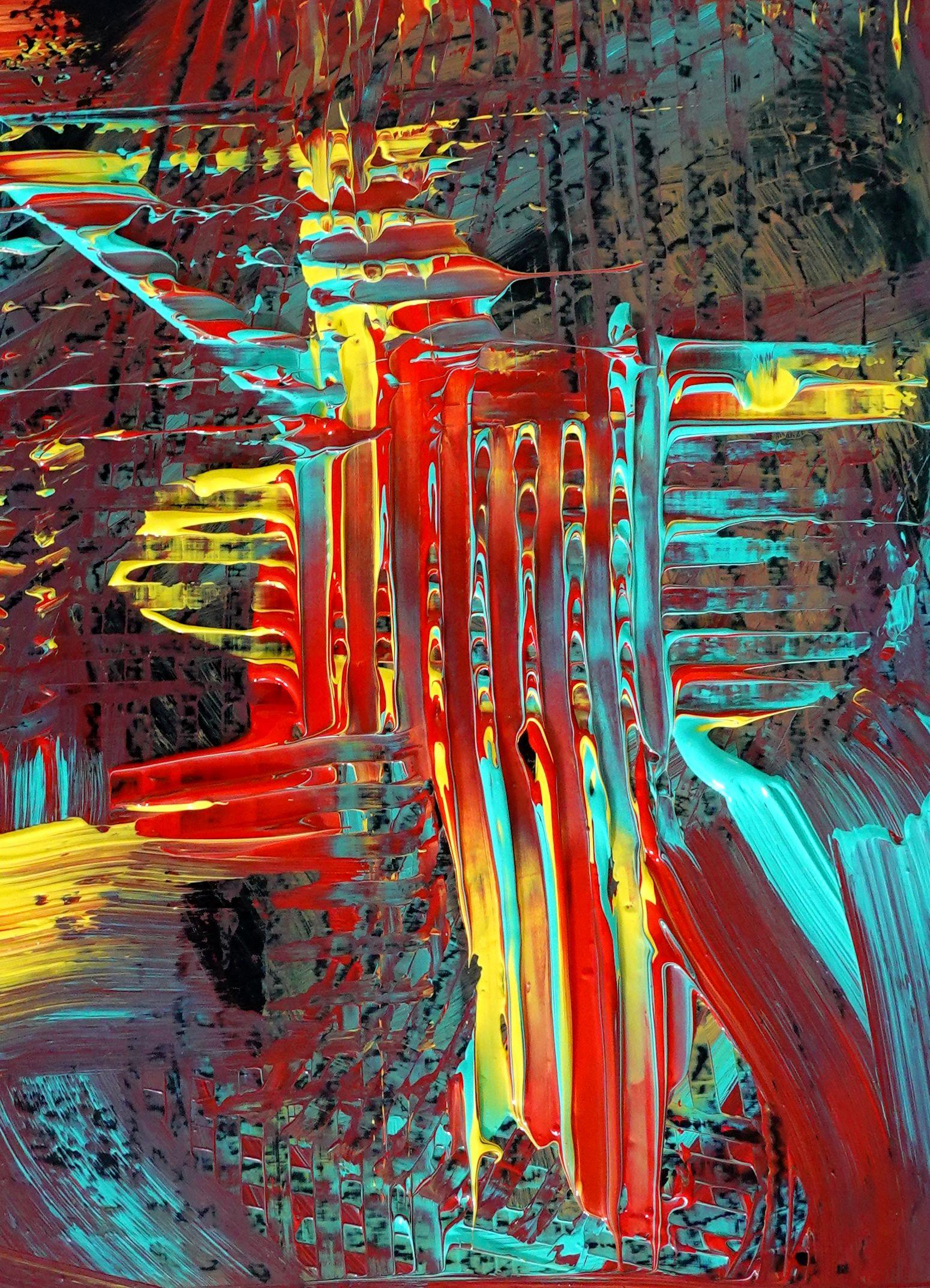 Tempi caldi, Pittura, Acrilico su pannello di Wood - Painting di Newel Hunter
