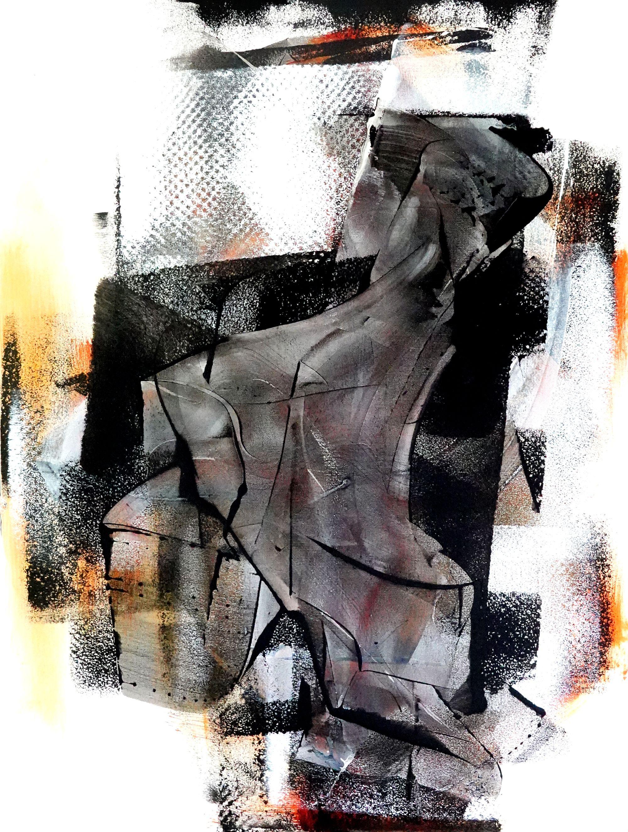 Abstract Painting di Newel Hunter - Meraviglia e stupore, Pittura, Acrilico su tela