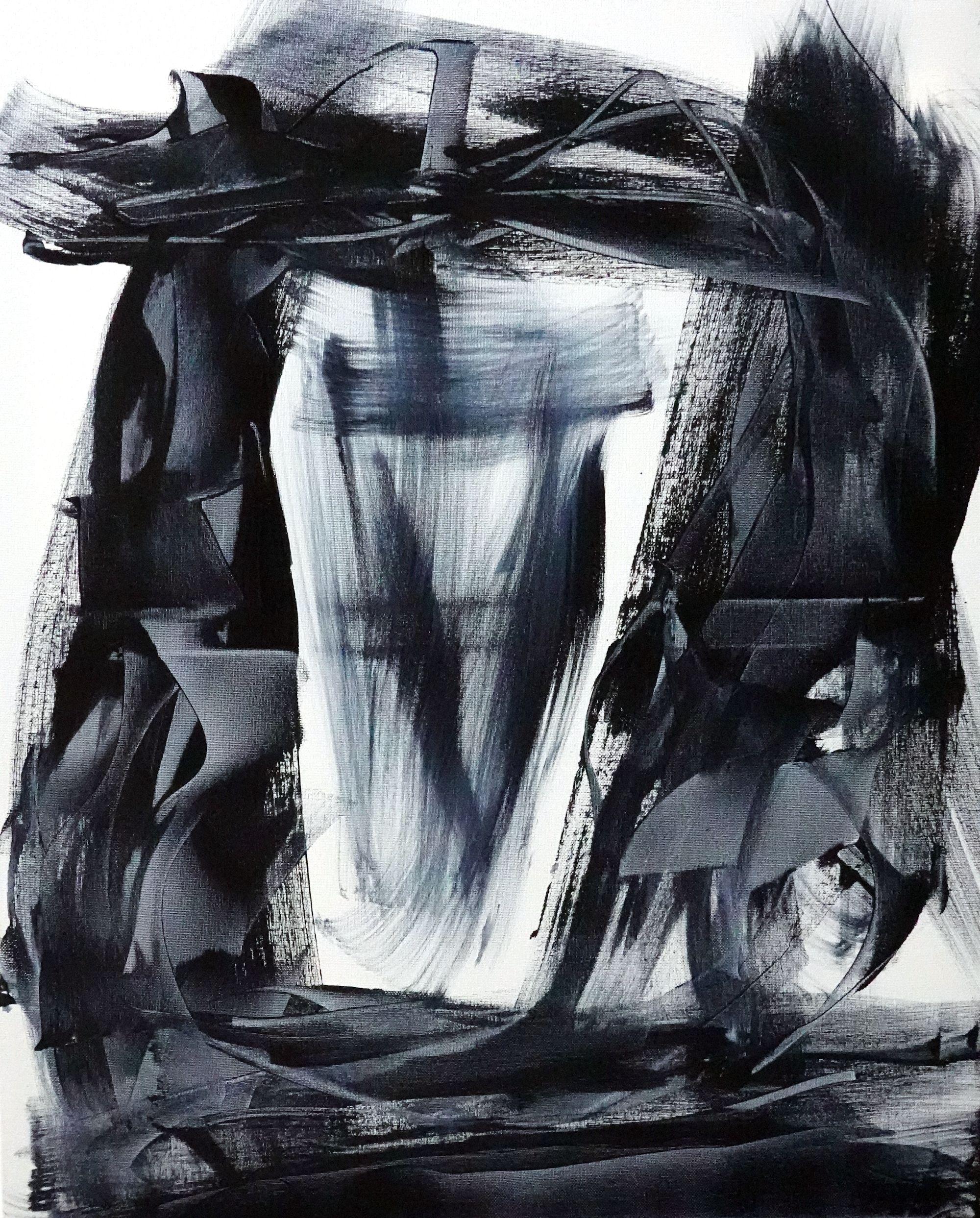 Abstract Painting di Newel Hunter - Differenze inconciliabili, Pittura, Acrilico su tela