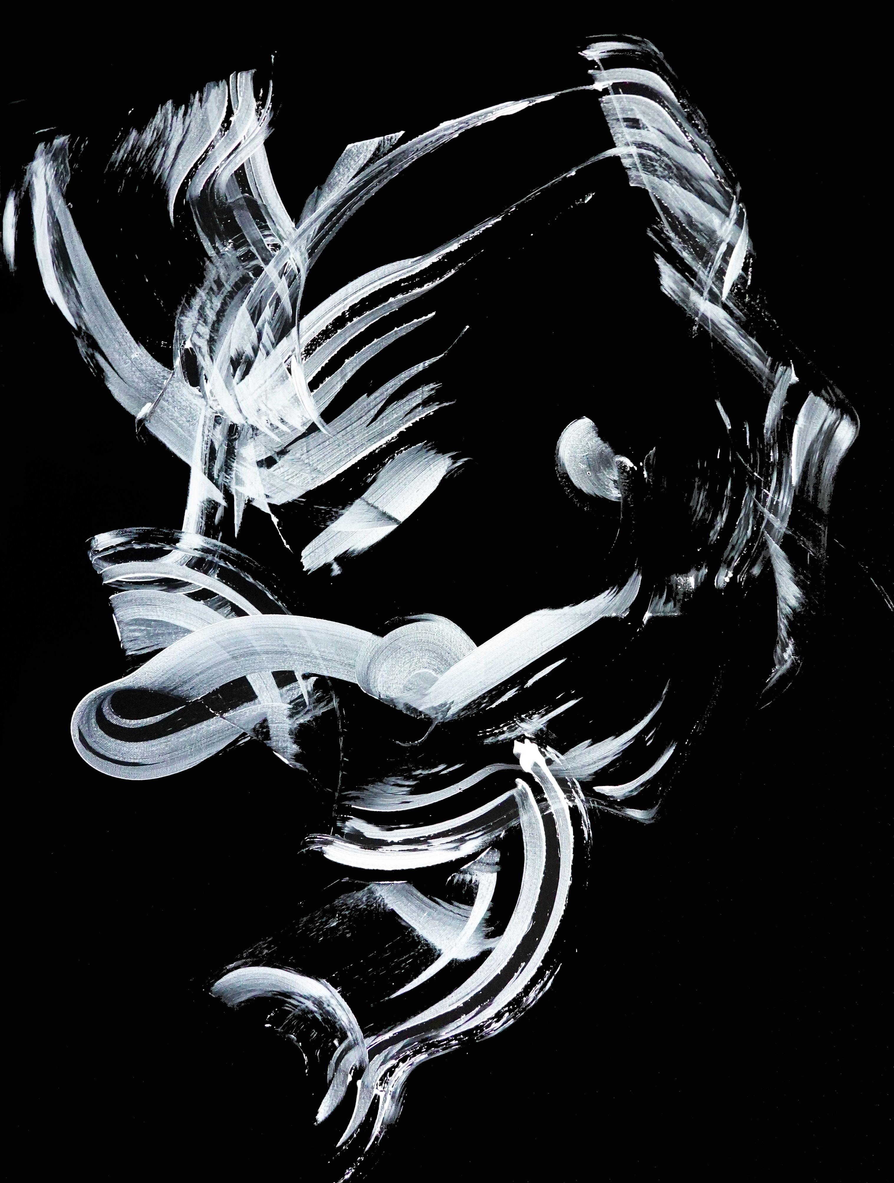 Abstract Painting di Newel Hunter - Ponticello, Pittura, Acrilico su tela