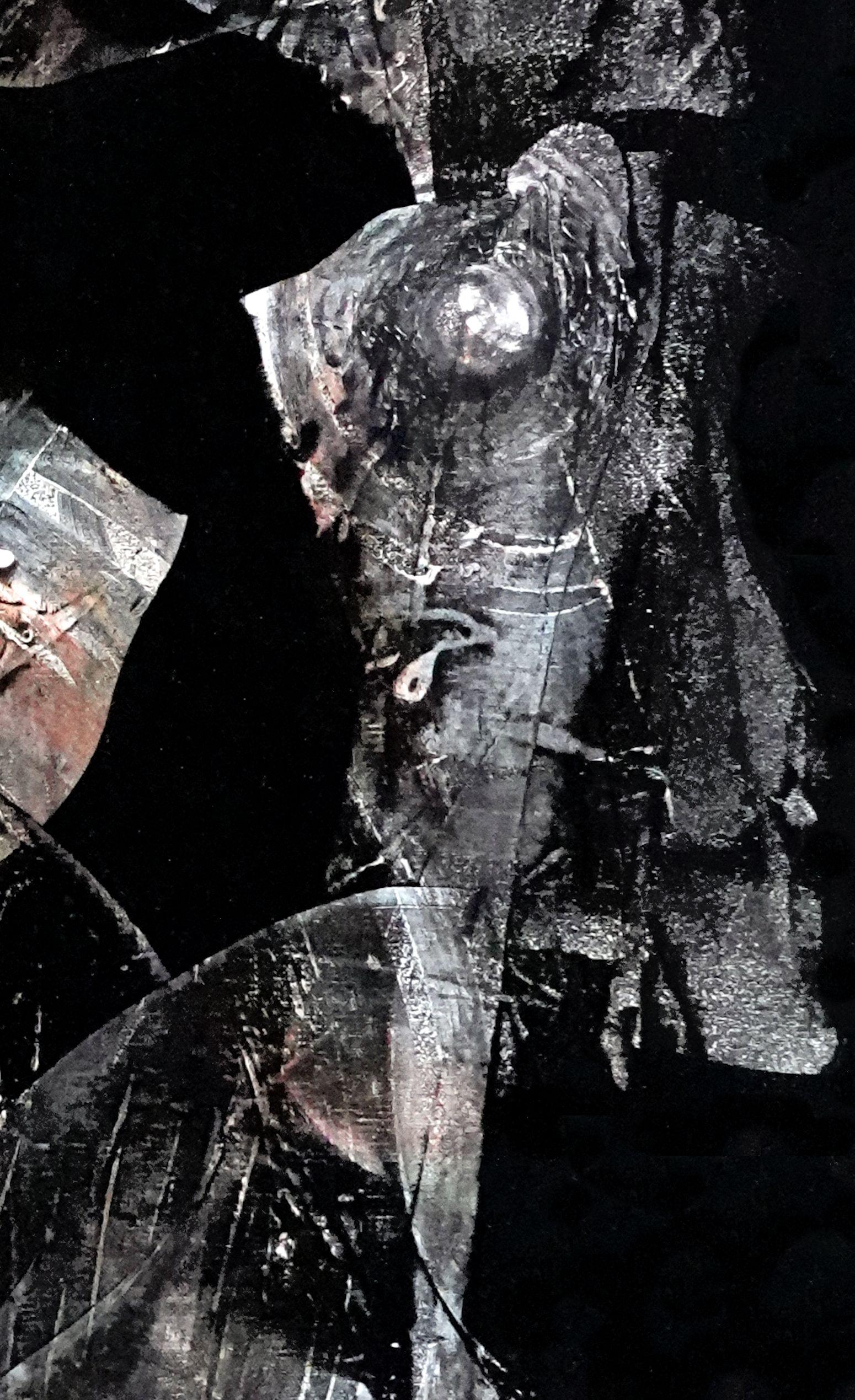 Turno di notte, Pittura, Acrilico su tela - Painting Astratto di Newel Hunter