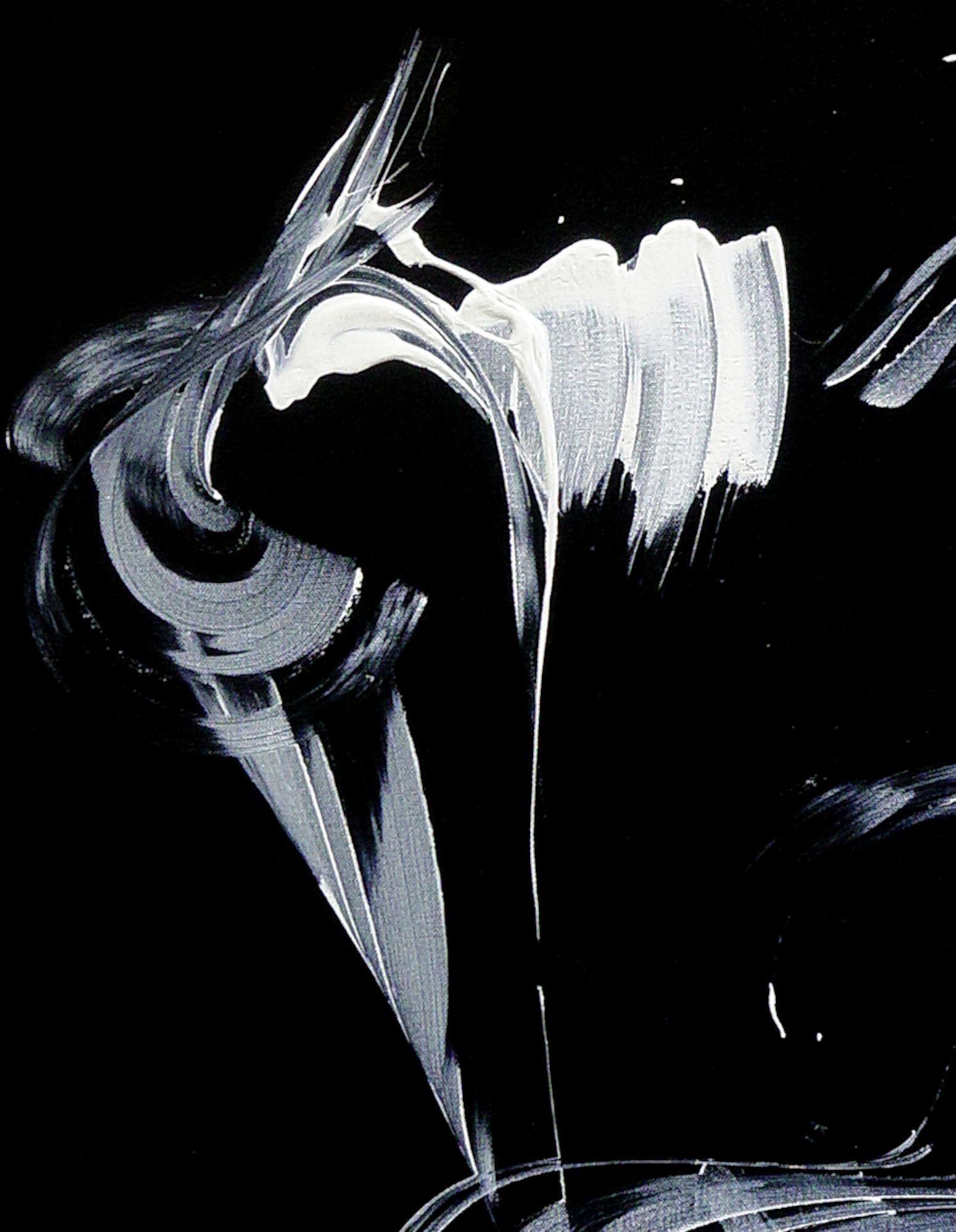 Lasciare il nido, Pittura, Acrilico su tela - Painting Astratto di Newel Hunter