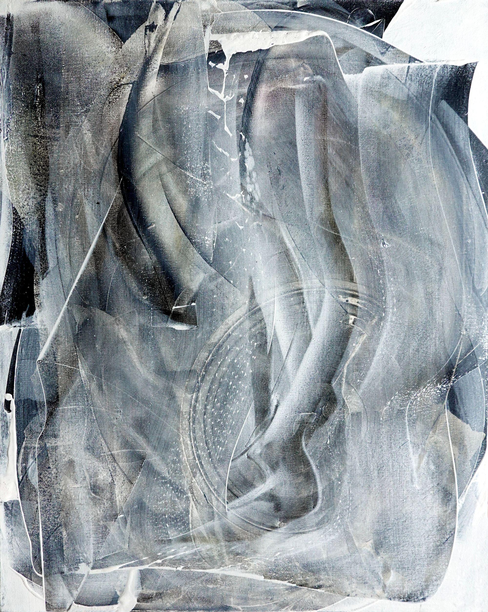 Abstract Painting di Newel Hunter - Lasciarsi andare, Pittura, Acrilico su tela