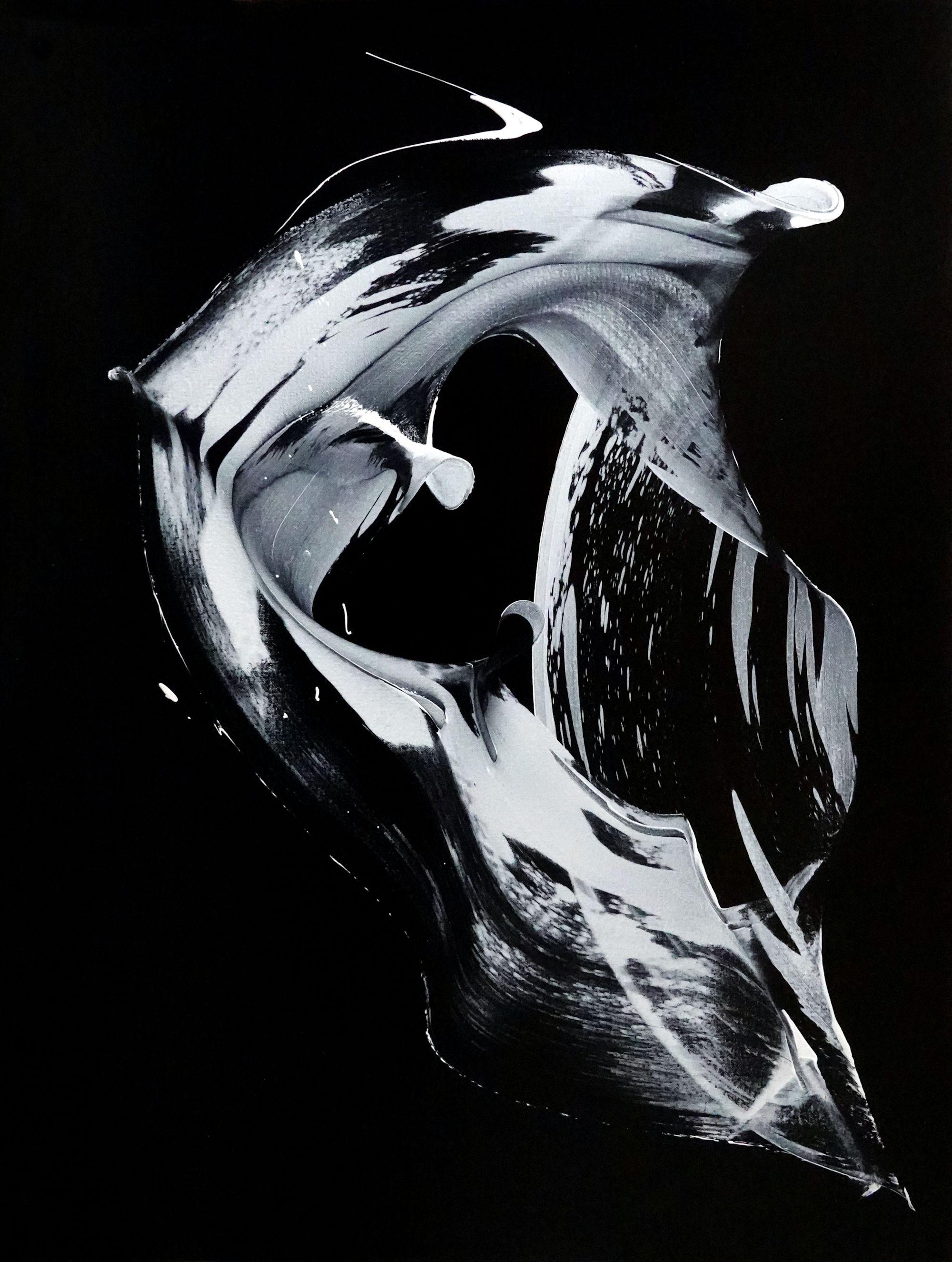 Abstract Painting di Newel Hunter - Lasciar correre, Pittura, Acrilico su tela