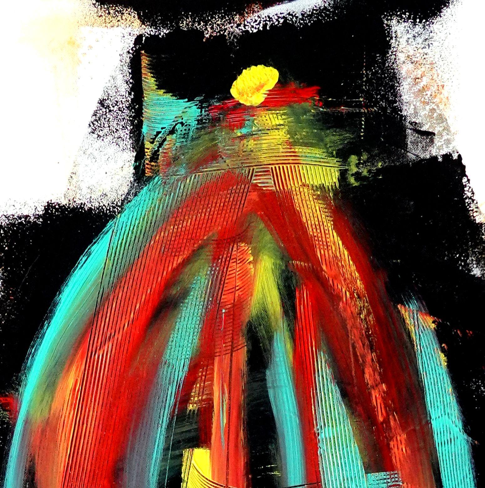 Up & Up, Pittura, Acrilico su tela - Painting di Newel Hunter