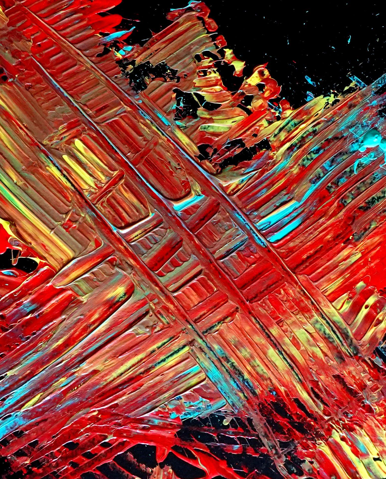 Maximum Mojo, Pittura, Acrilico su pannello di Wood - Painting di Newel Hunter