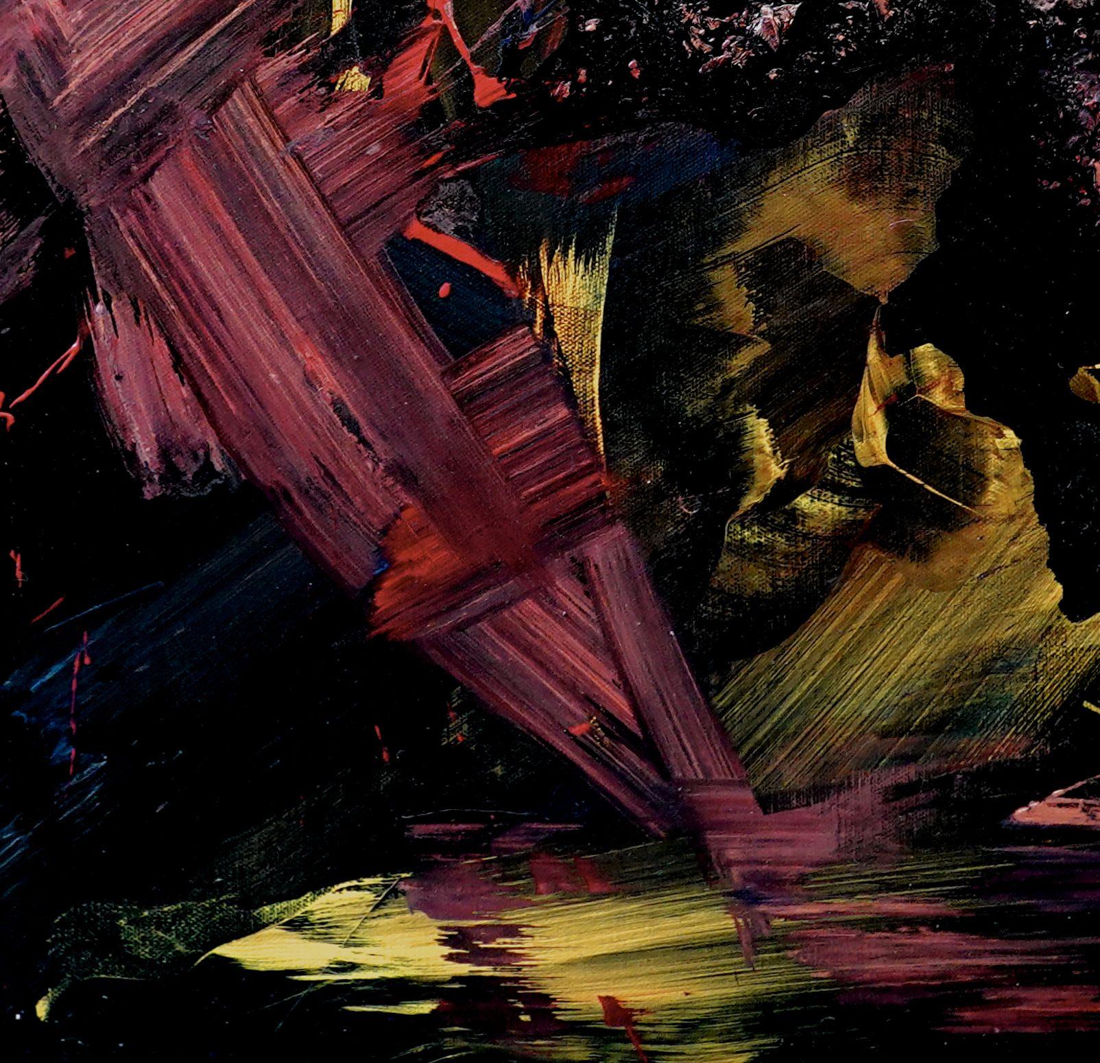 Turno di notte, Pittura, Acrilico su tela - Painting di Newel Hunter