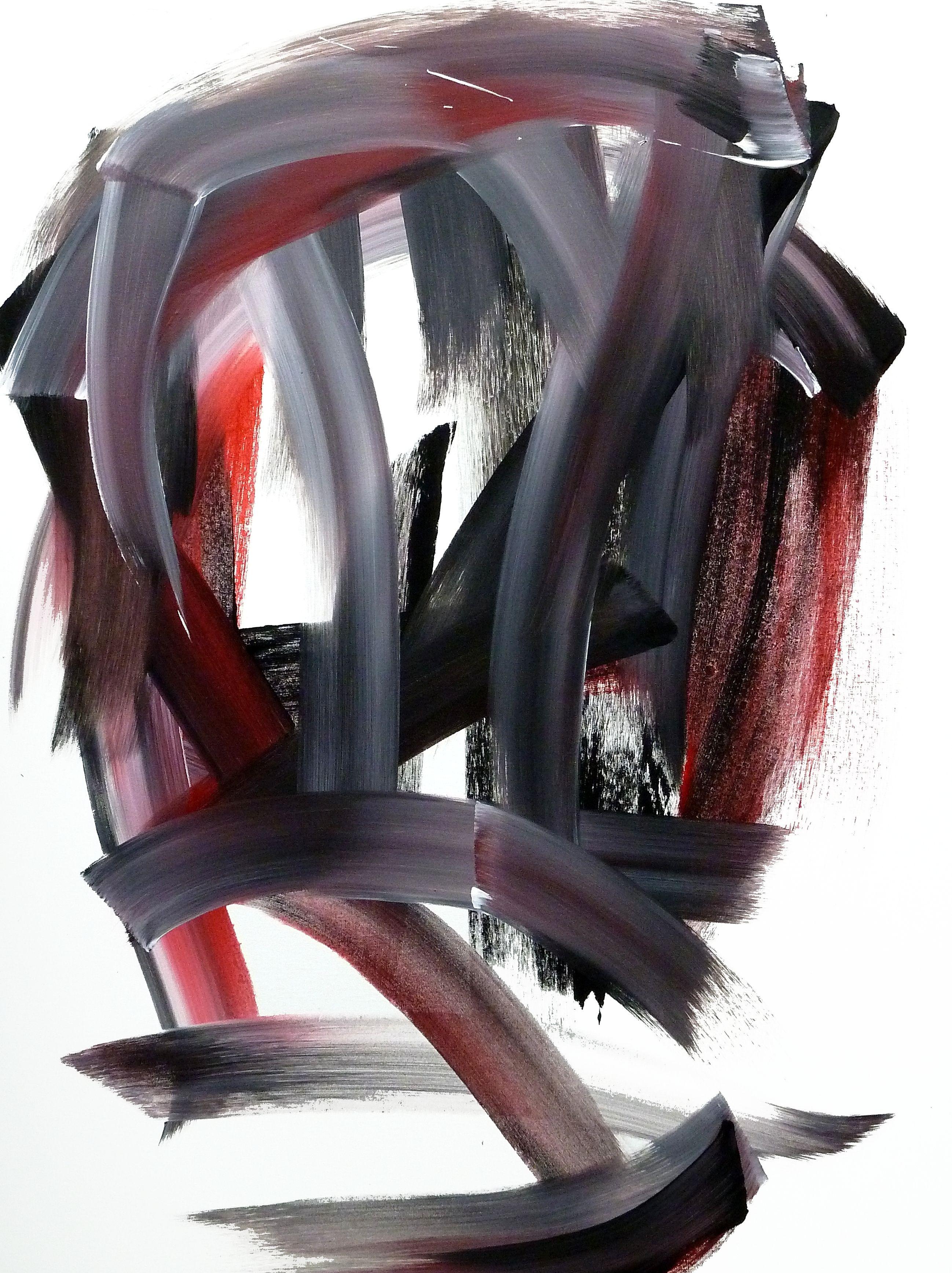 Newel Hunter Abstract Painting - No Way Out, Painting, Acrylic on Canvas