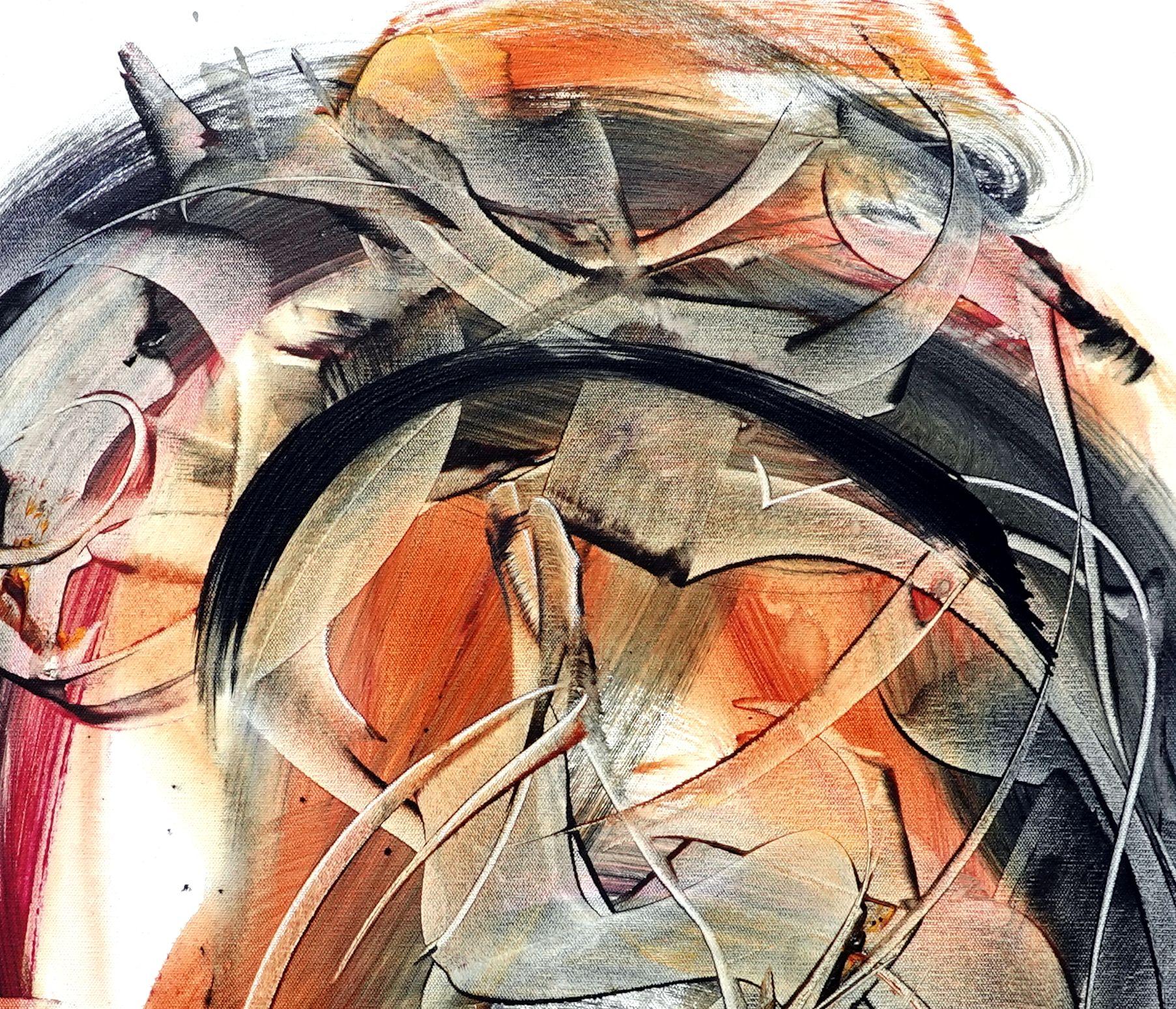 Nowhere to Go, Pittura, Acrilico su tela - Painting Astratto di Newel Hunter