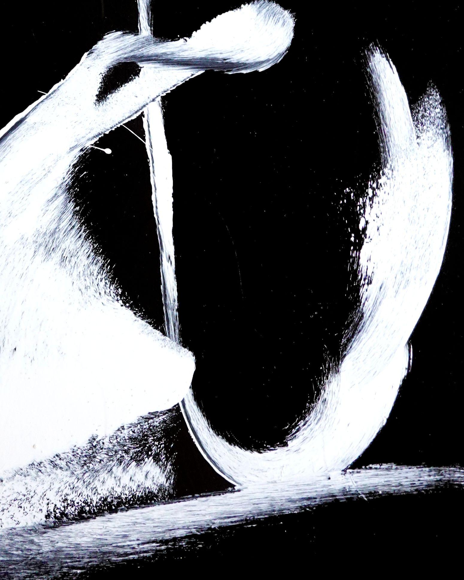 Pittura, Acrilico su tela, Pittura, Pittura su tela, Acrilico su tela - Abstract Painting Nero di Newel Hunter