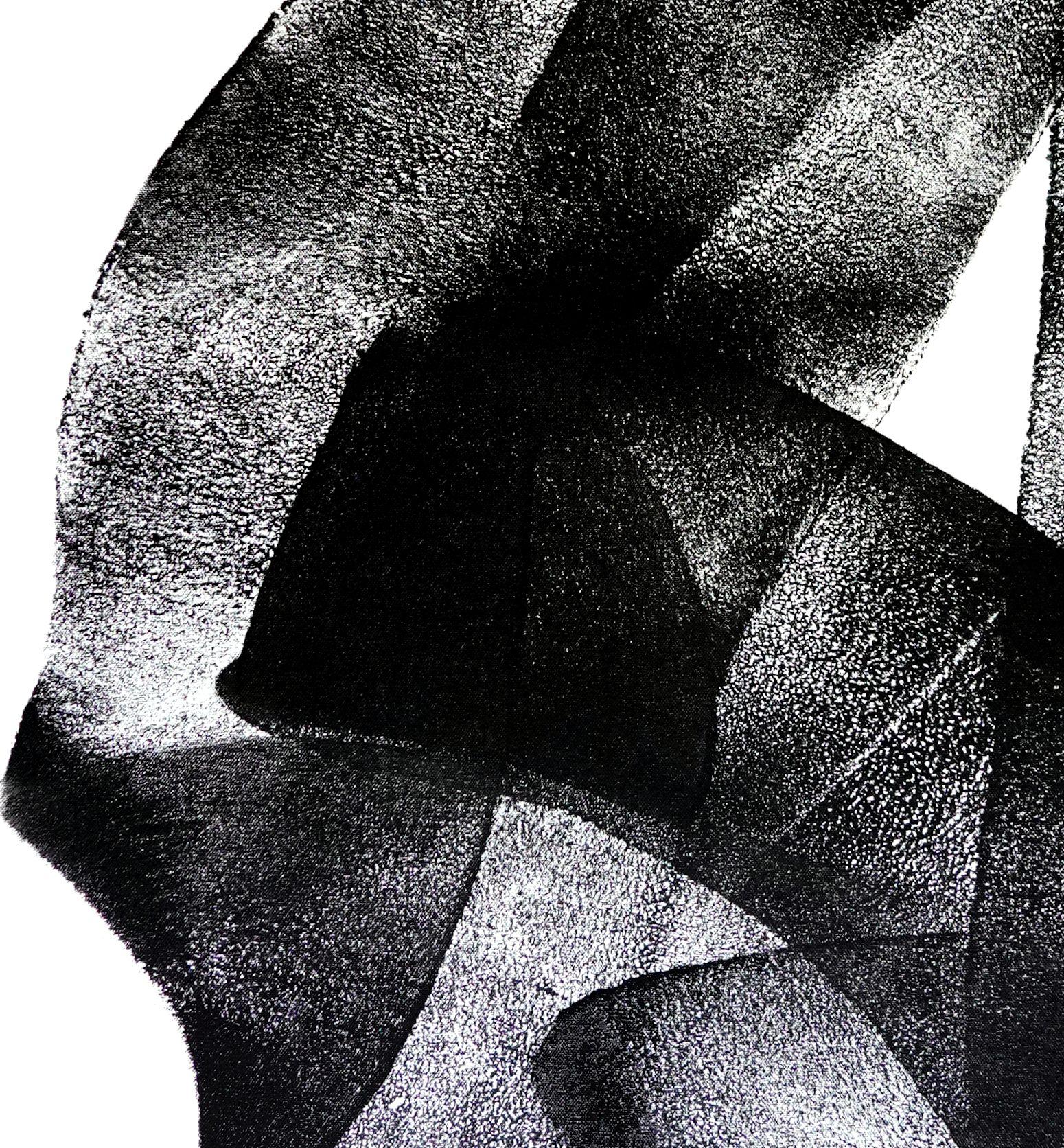 Off Center, Pittura, Acrilico su tela - Painting Astratto di Newel Hunter