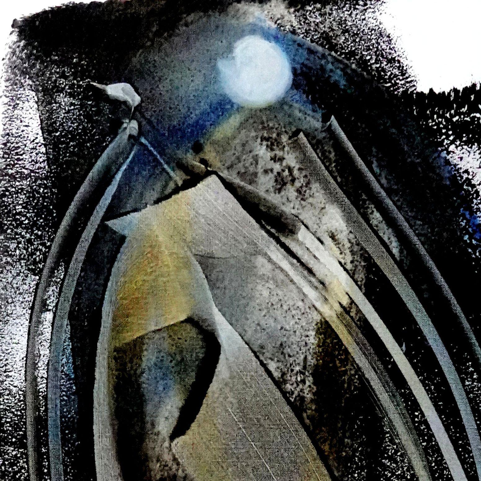 Once in a Blue Moon, Gemälde, Acryl auf Leinwand – Painting von Newel Hunter