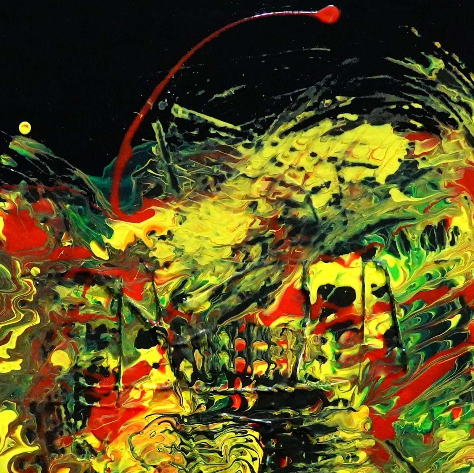 Sopra le righe, Pittura, Acrilico su tela - Painting Astratto di Newel Hunter