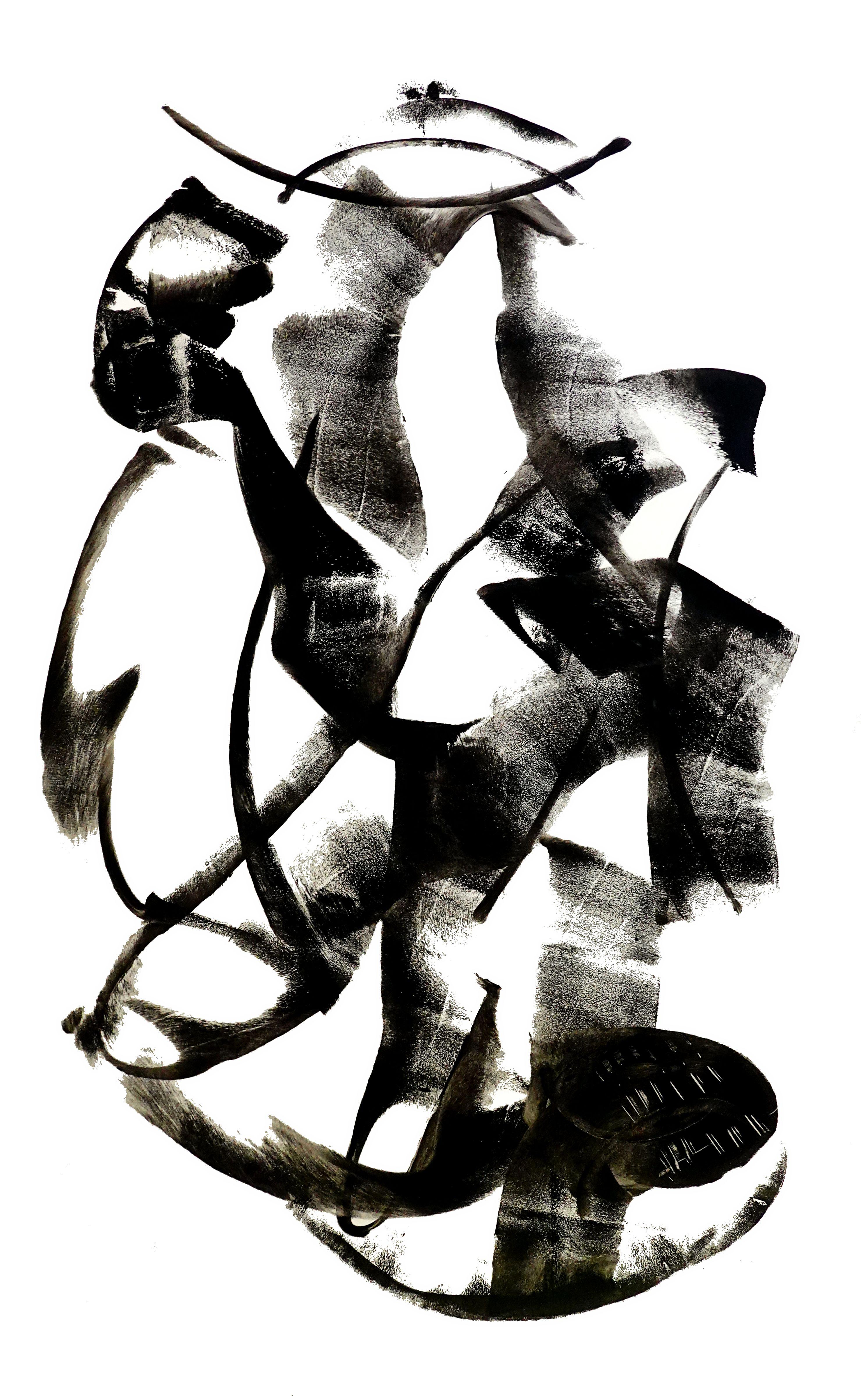 Abstract Painting di Newel Hunter - Overlooked, Pittura, Acrilico su tela