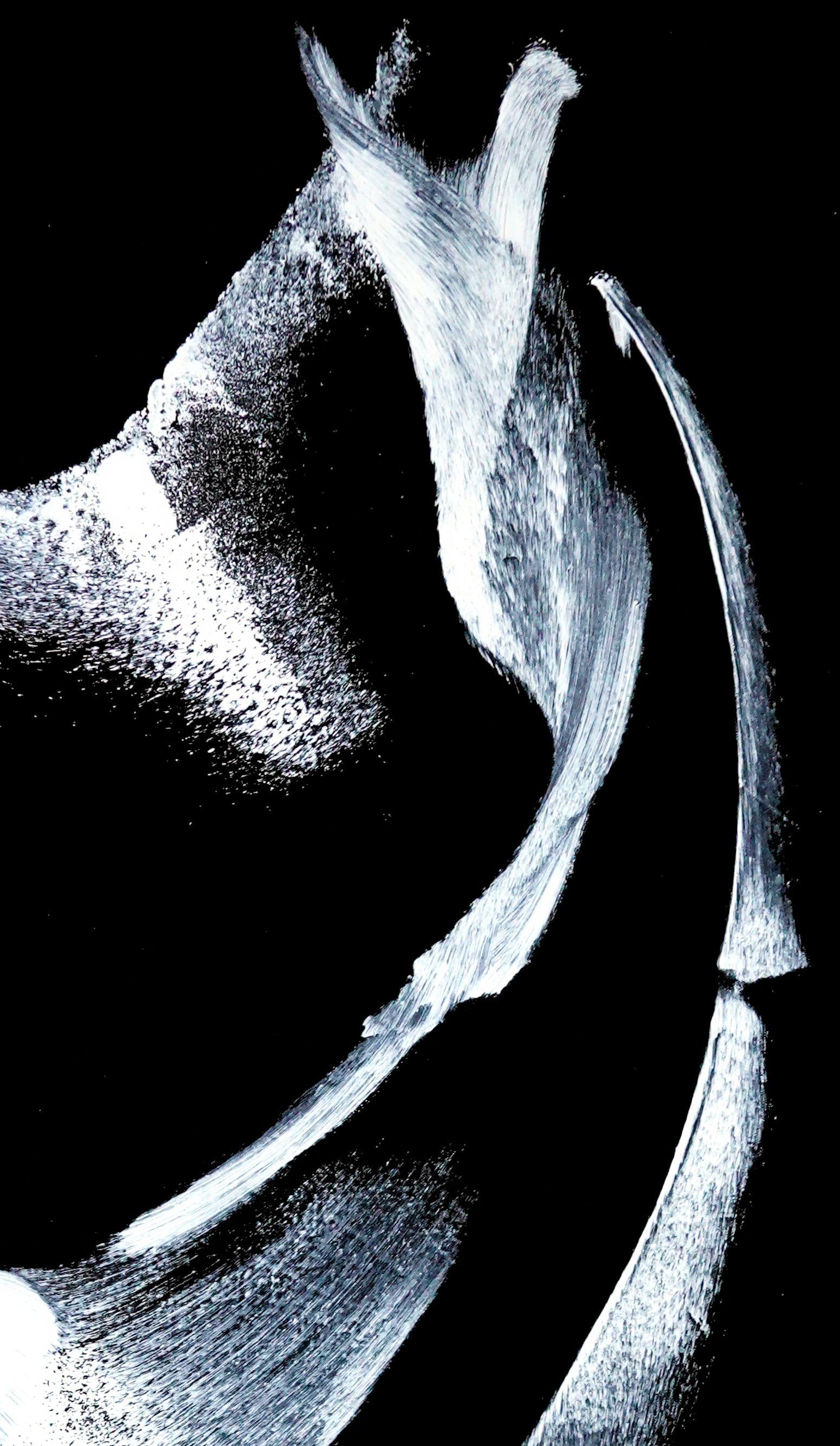 Primitivo, Pintura, Acrílico sobre lienzo - Painting Abstracto de Newel Hunter