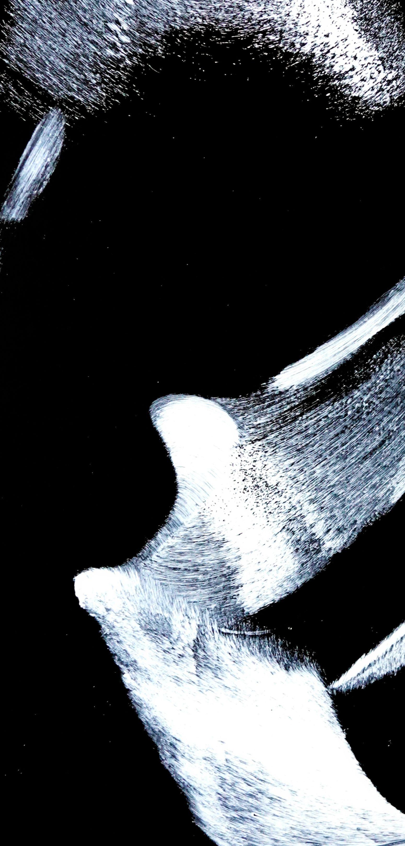 Primitivo, Pintura, Acrílico sobre lienzo - Abstract Painting Negro de Newel Hunter